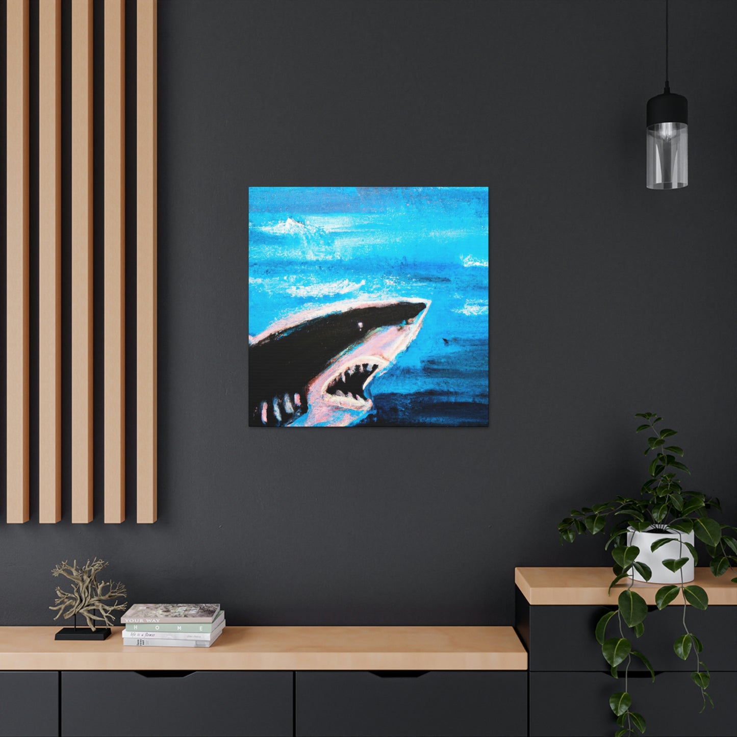 "Dangerous White Shark" - Canvas