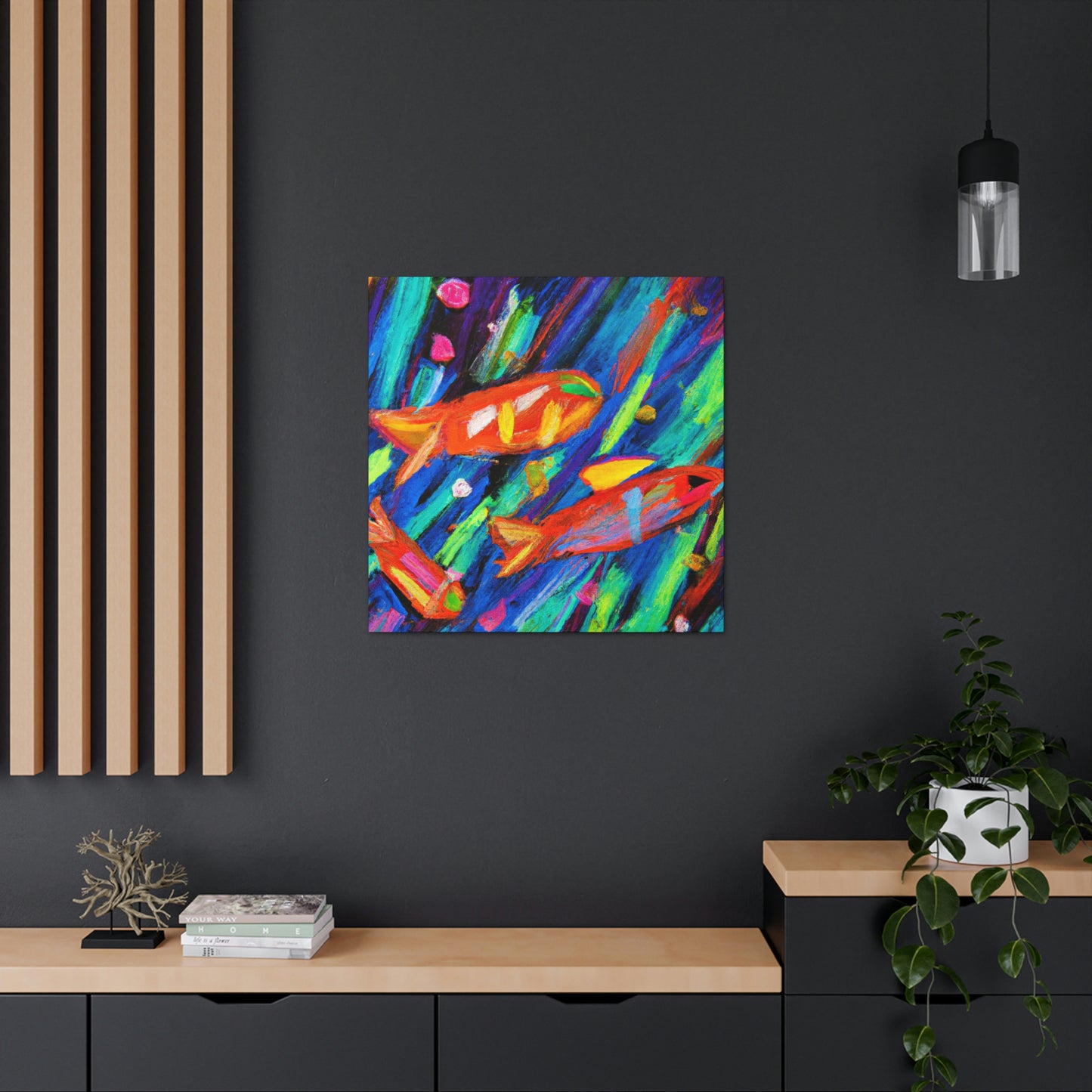 "Neon Tetra Glowing Bright" - Canvas