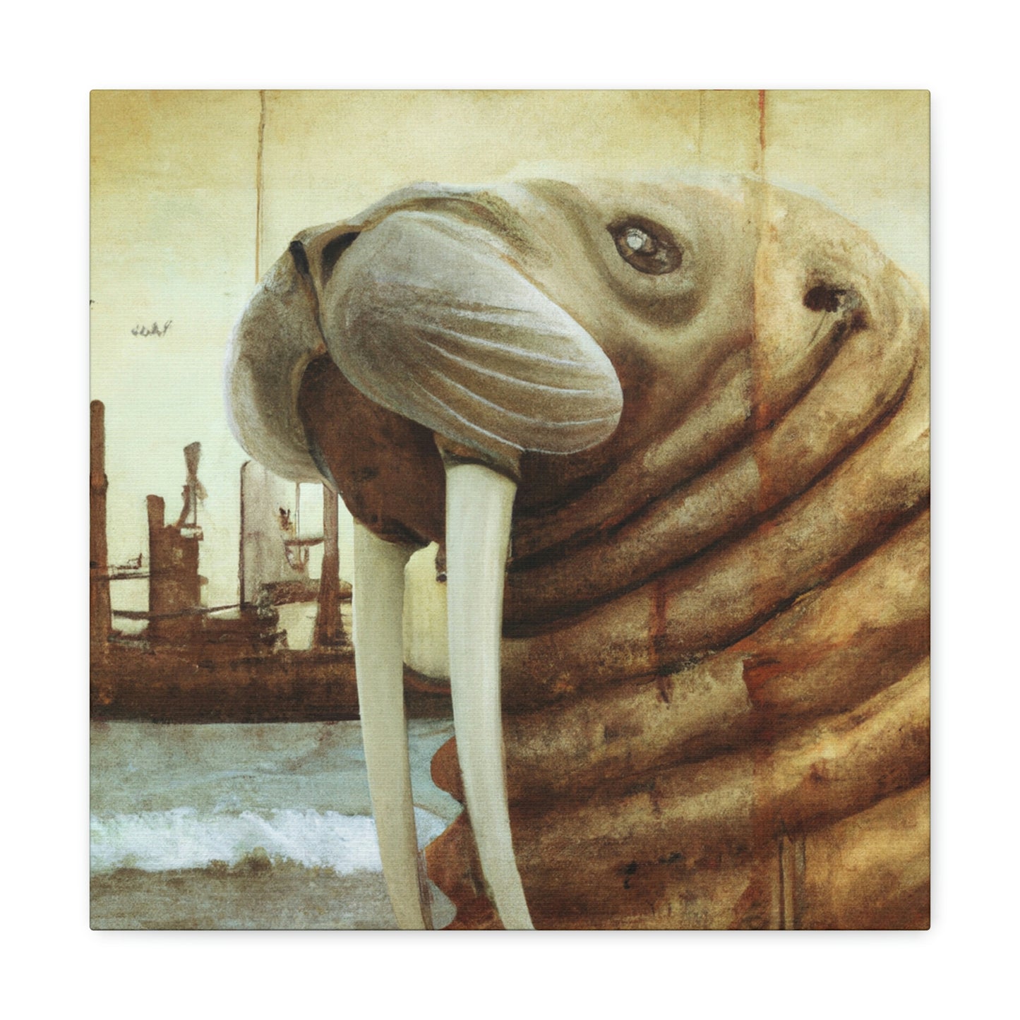 Walrus of Steampunk Era - Canvas