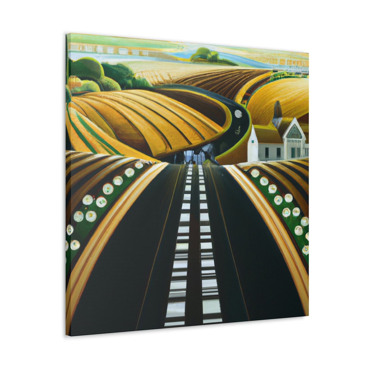 "Country Road in Art Deco" - Canvas