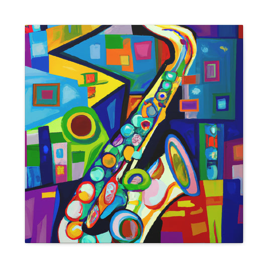 Saxophone in Blue Hues - Canvas