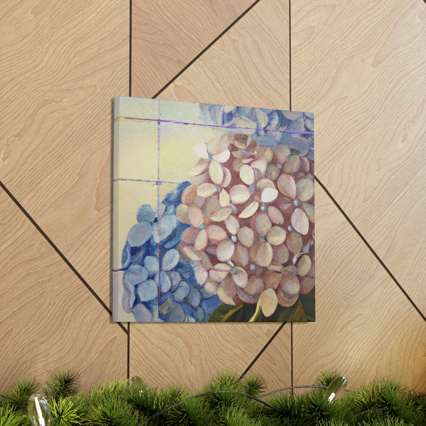 "Lush Deco Hydrangeas" - Canvas