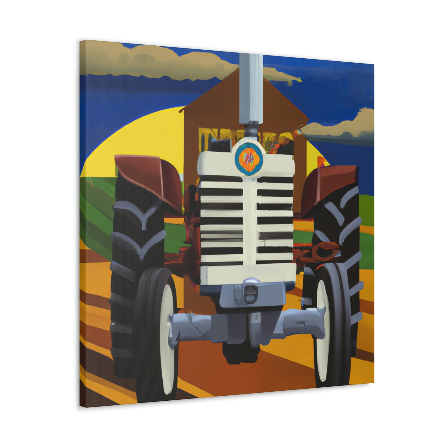 Tractor in Art Deco - Canvas