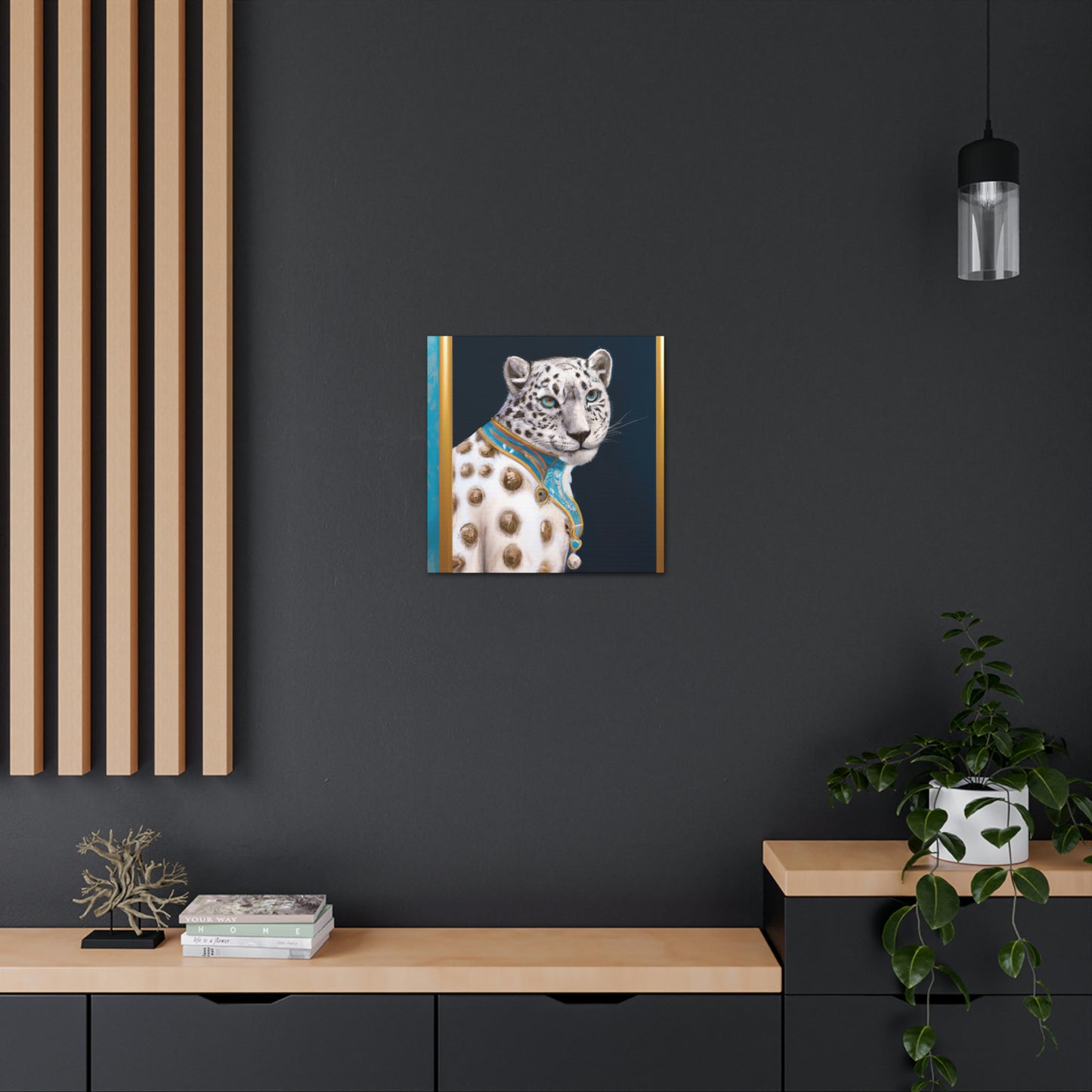 "Snow Leopard Sparkles Bright" - Canvas