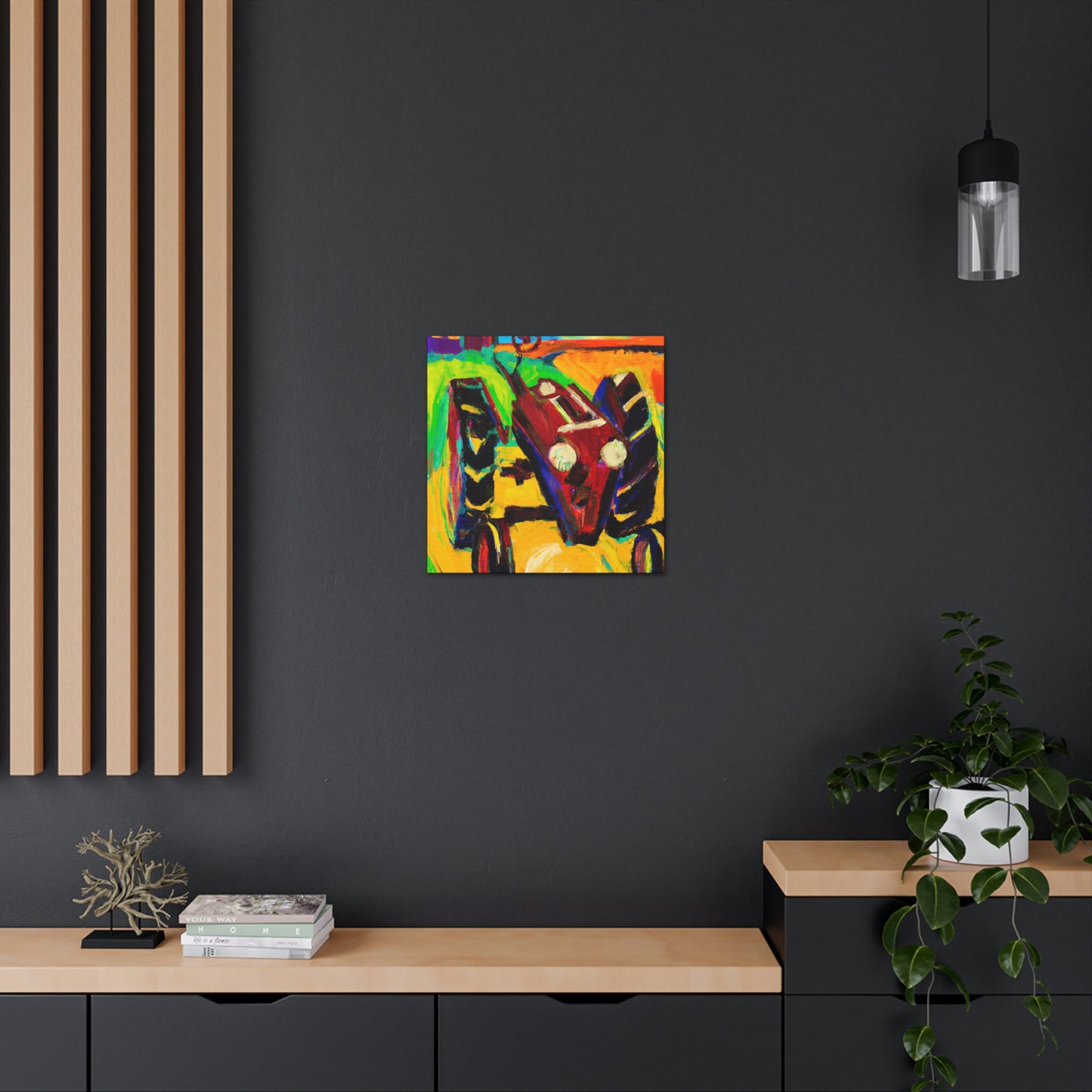 Tractor in Art Deco - Canvas