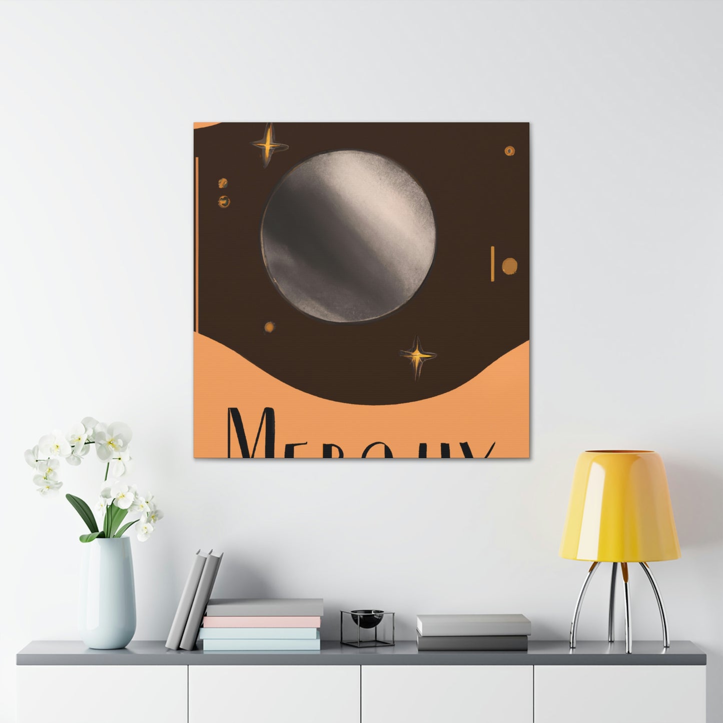 Mercury's Celestial Gaze - Canvas