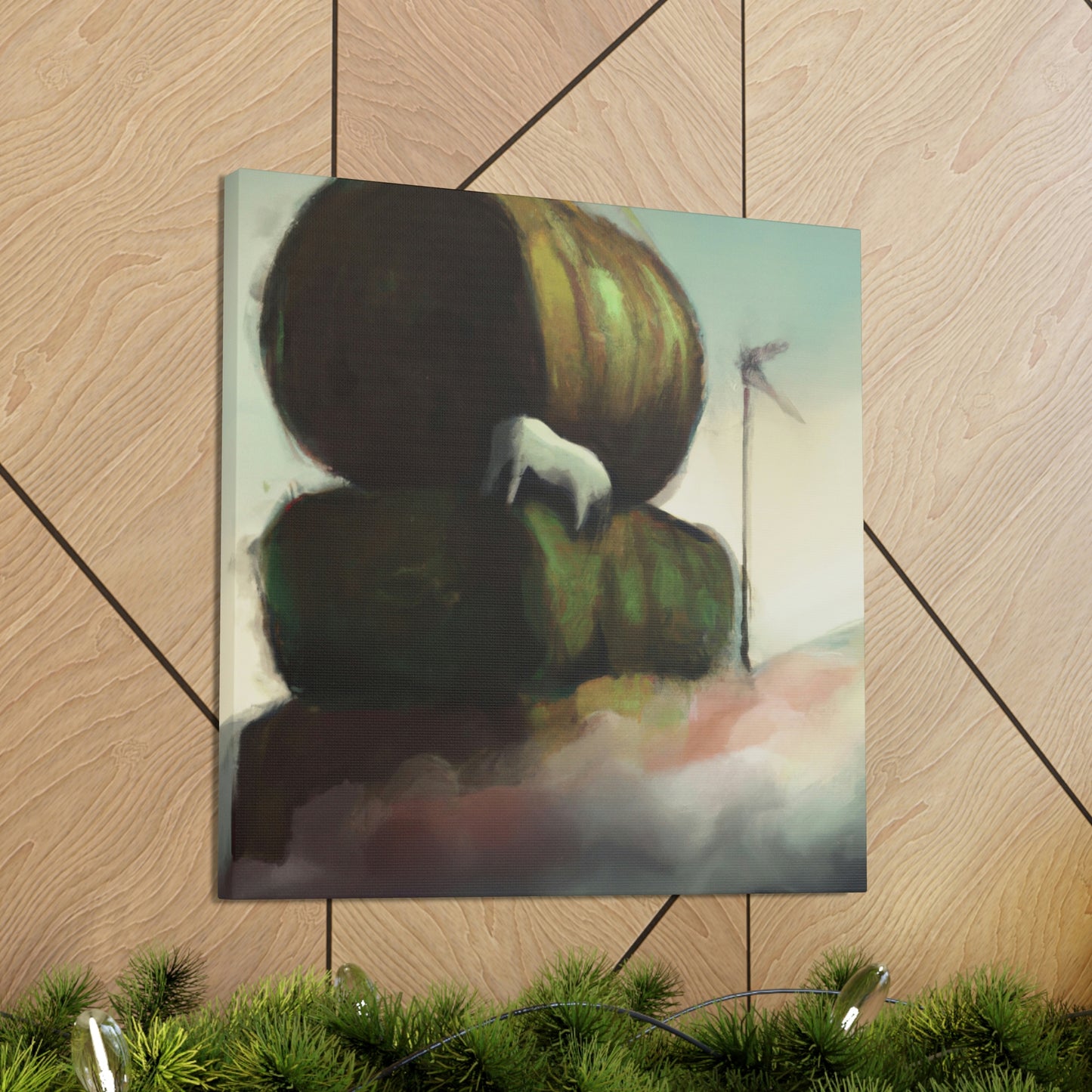 'Hay Bales in Dreamland' - Canvas