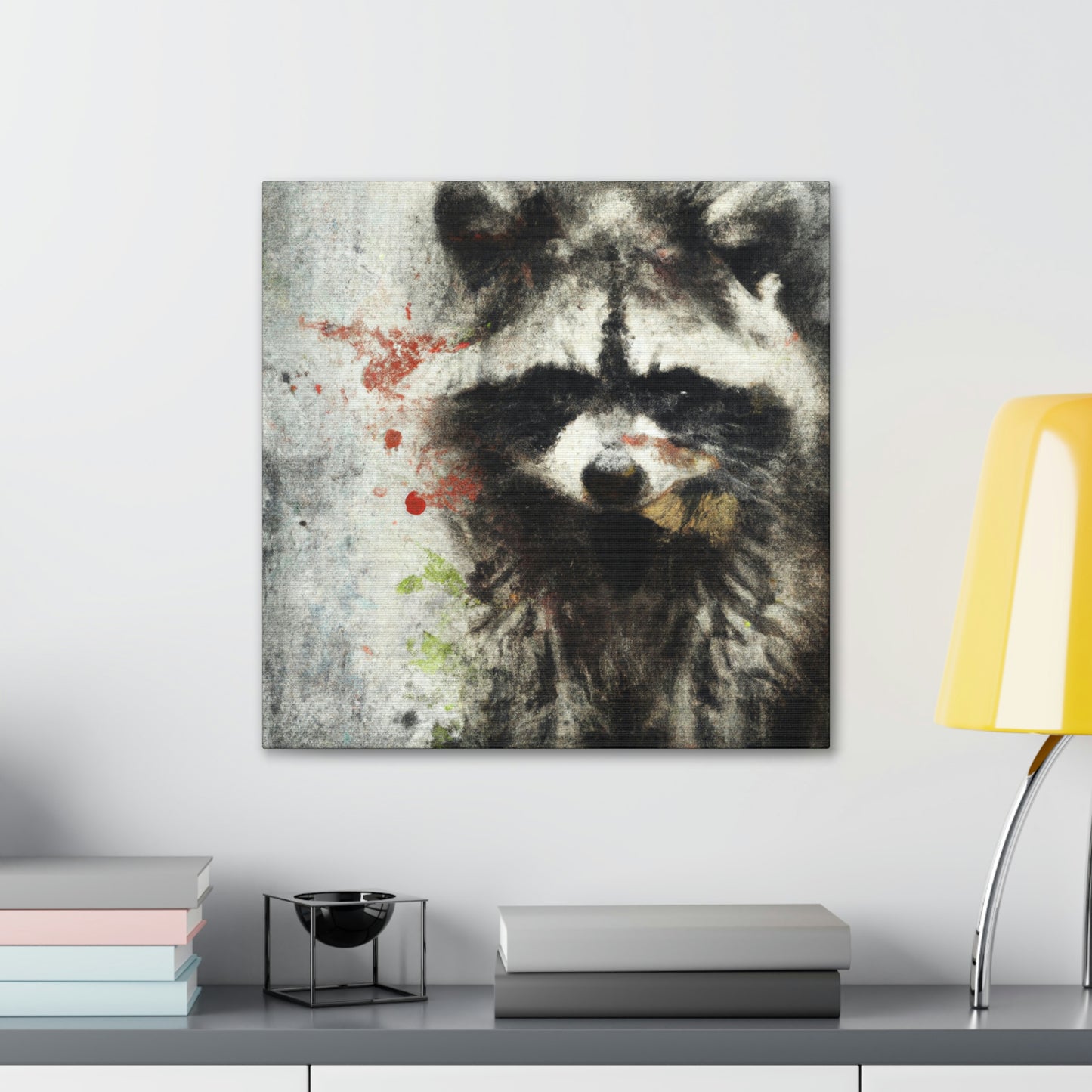 Raccoon in Reflection - Canvas