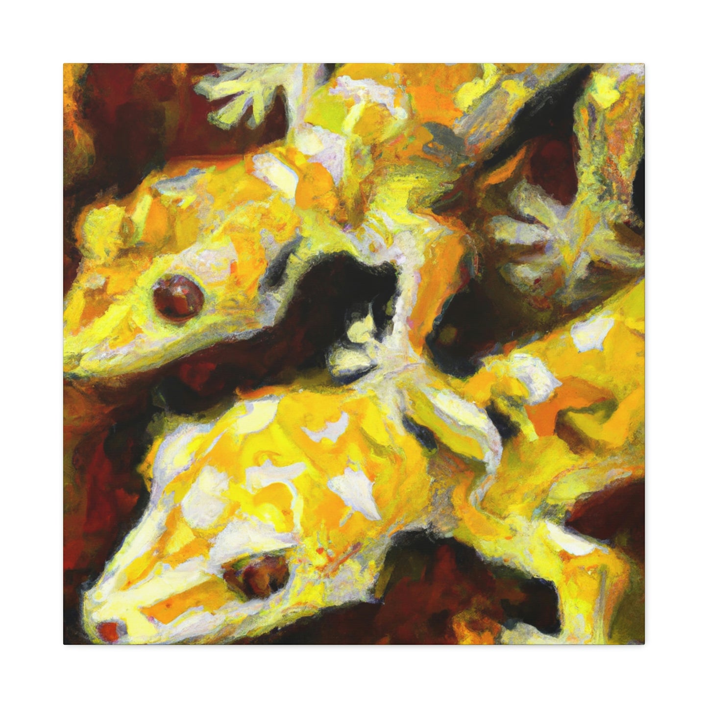 Crested Gecko Expressionism - Canvas