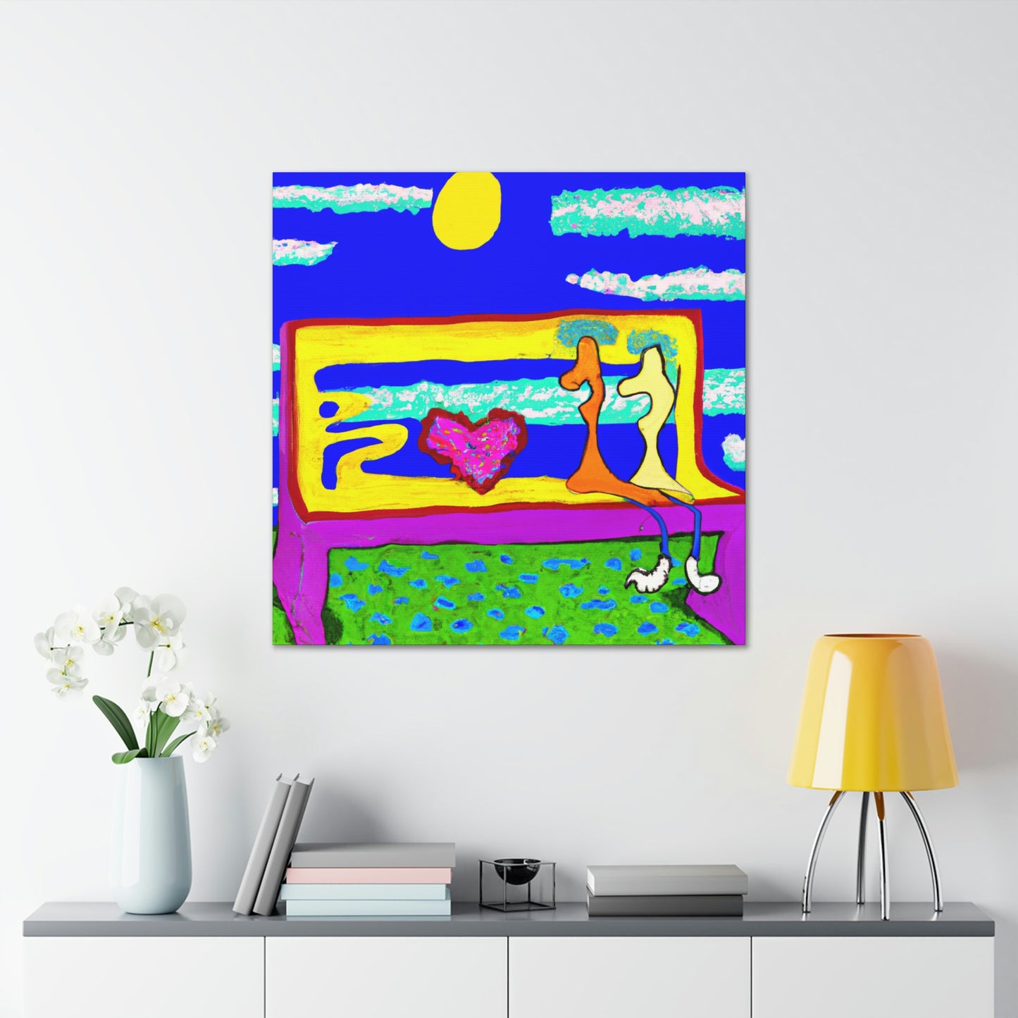 Love's Lonely Bench - Canvas