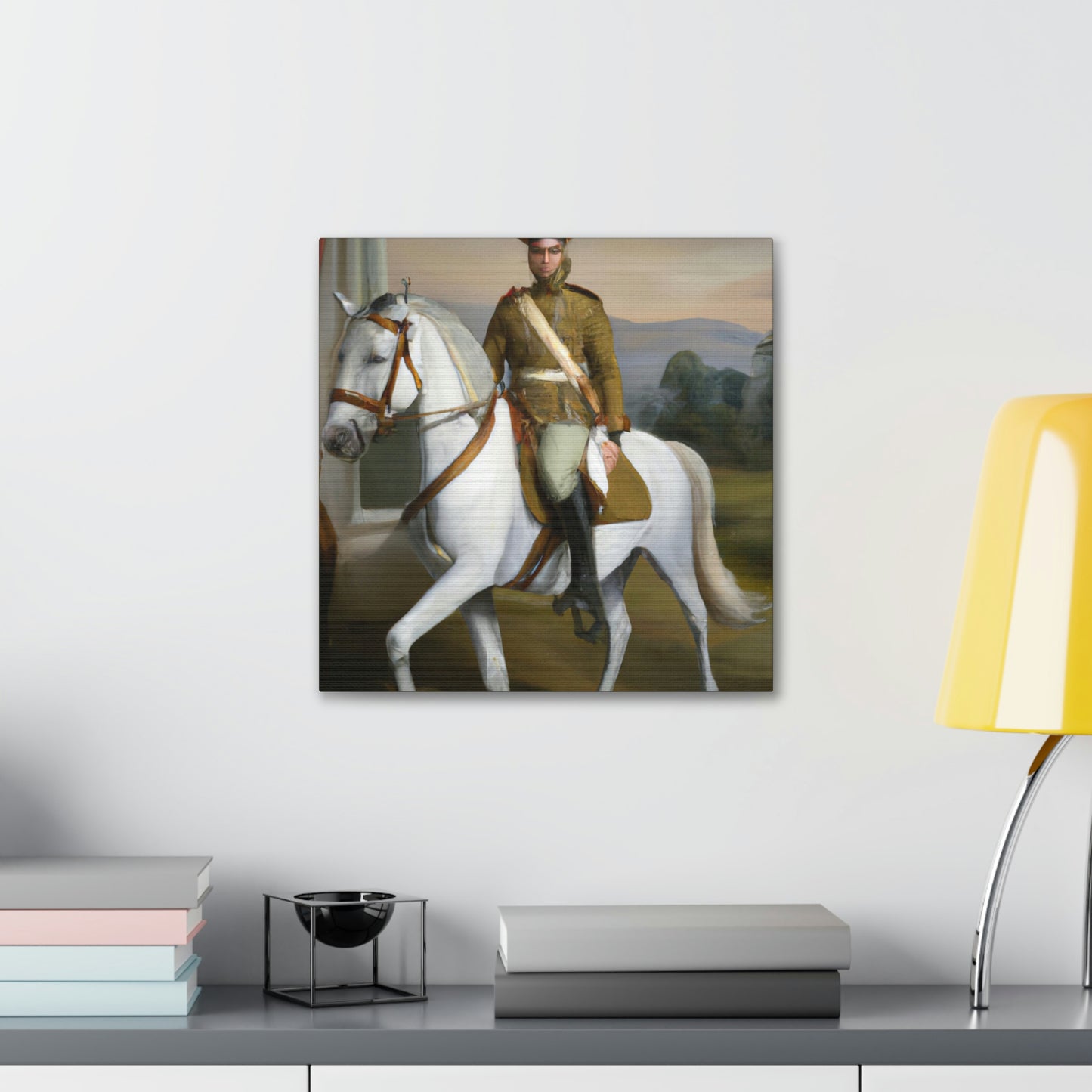 Galloping Cavalryman. - Canvas