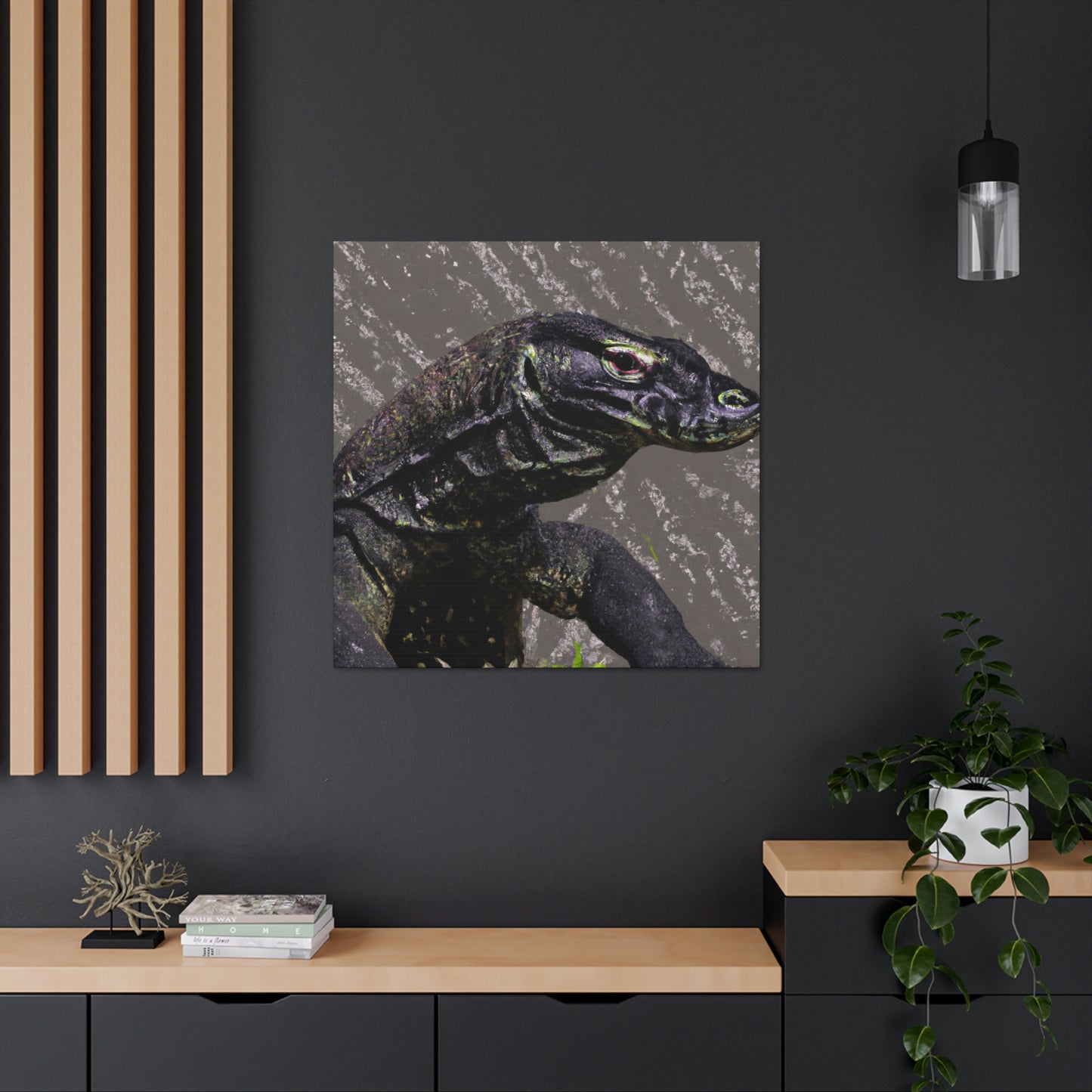 Komodo Dreaming Vividly - Canvas