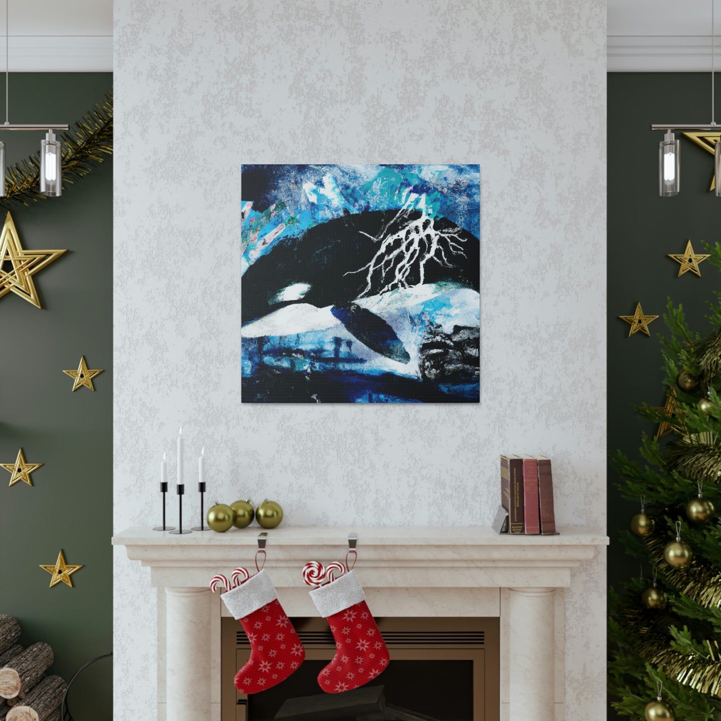 Whale in Abstract Form - Canvas