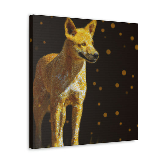 Dingo in Pointillism - Canvas