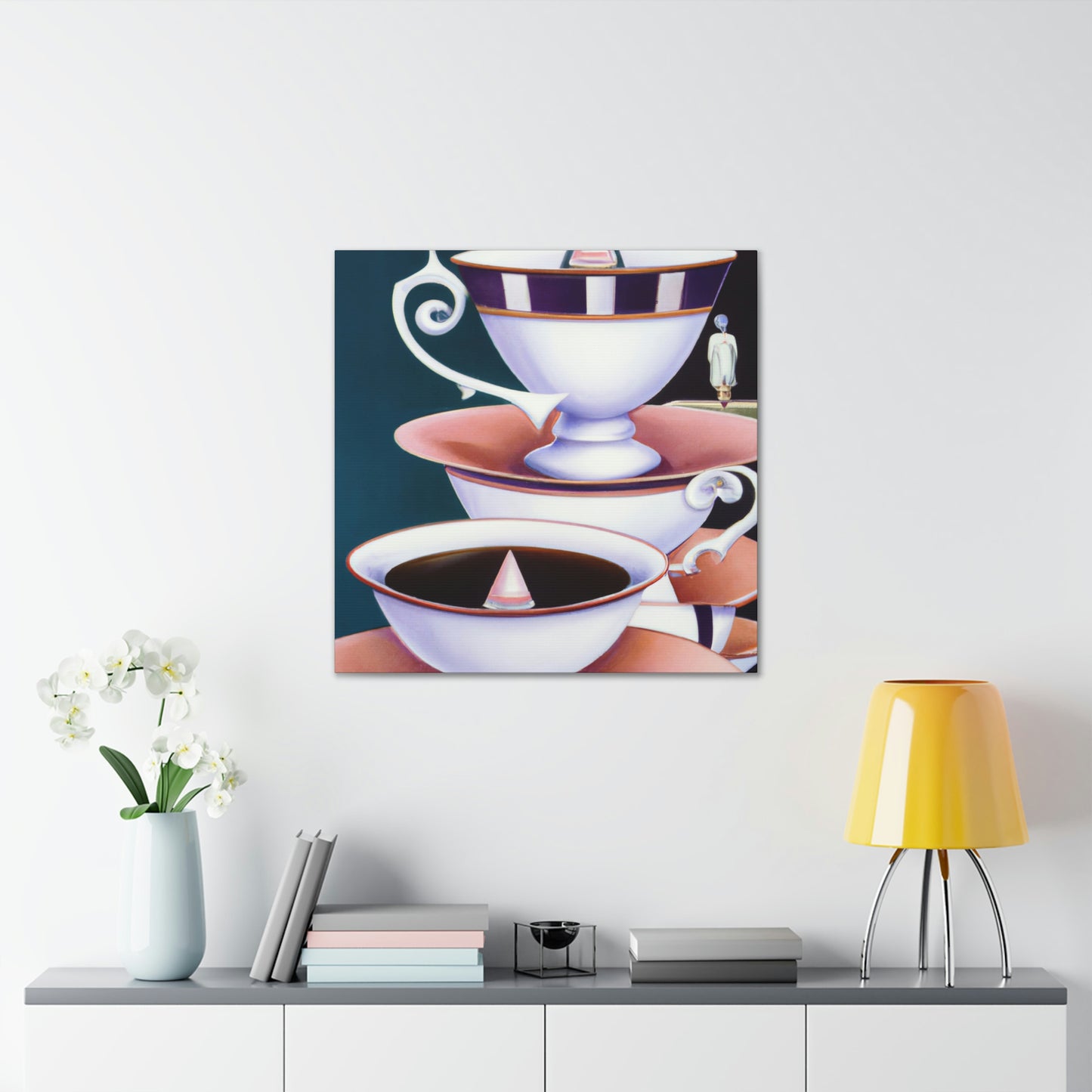 "Cups of Steamy Joy" - Canvas