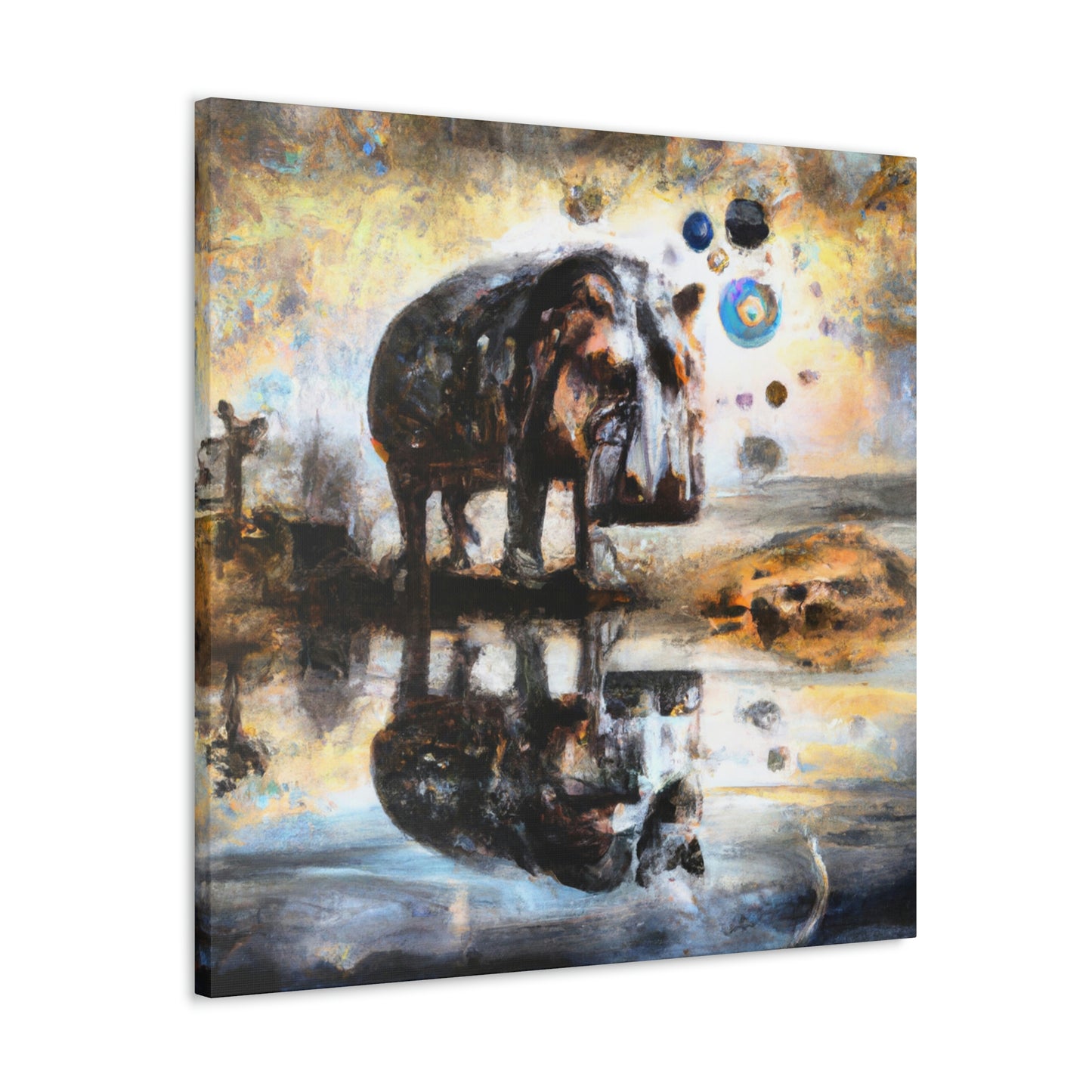 "Hippo in a Baroque" - Canvas