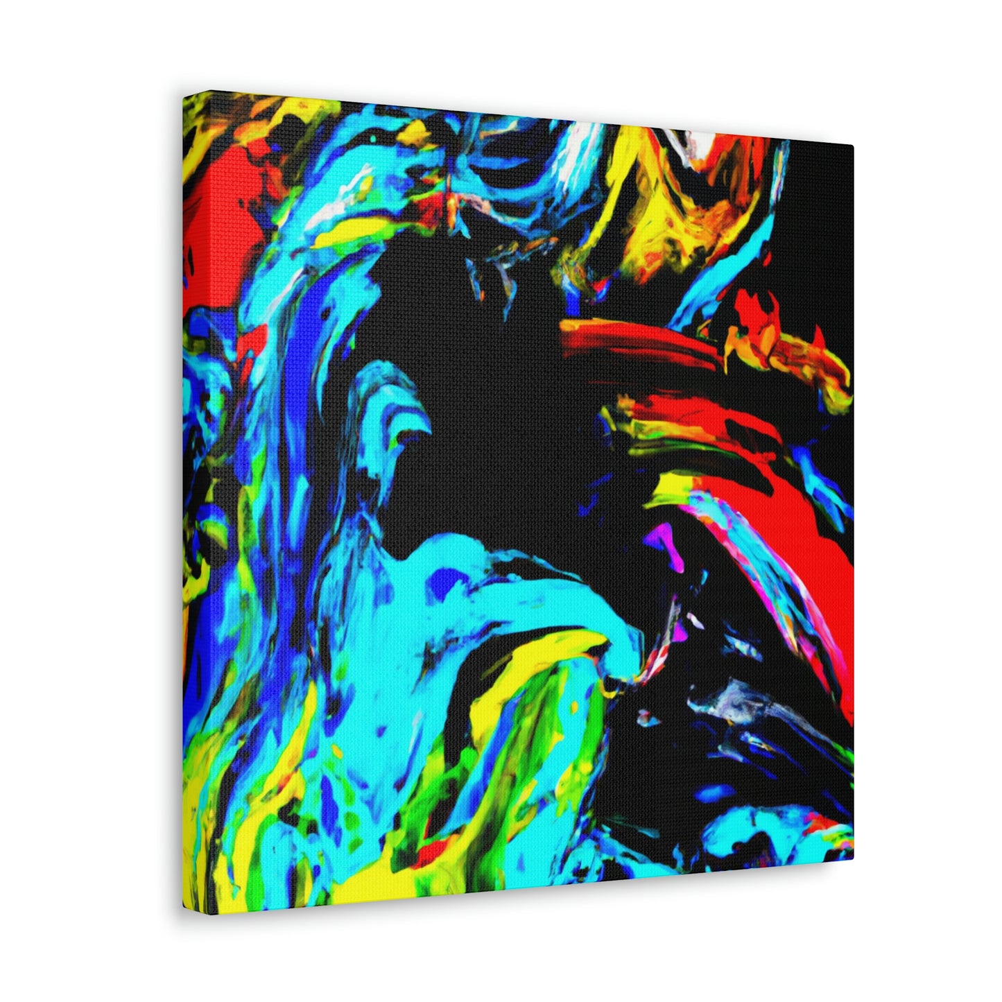 "Vibrant Brushstrokes Dance" - Canvas