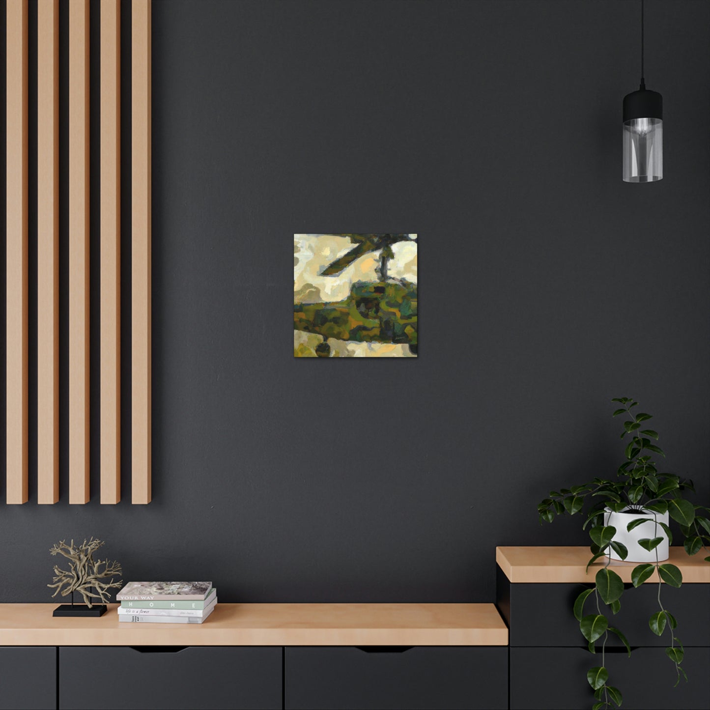 Helicopter in Flight - Canvas