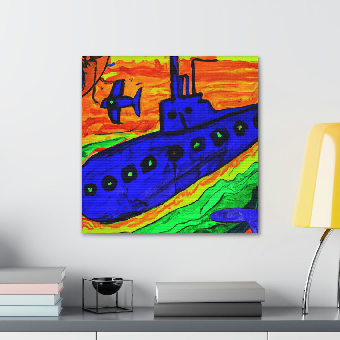 Submarine in Fauve Colors - Canvas