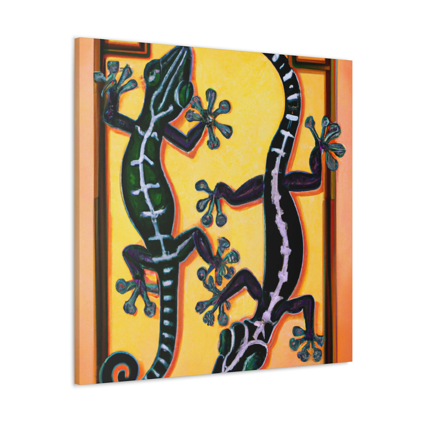 Geckos in Art Deco - Canvas