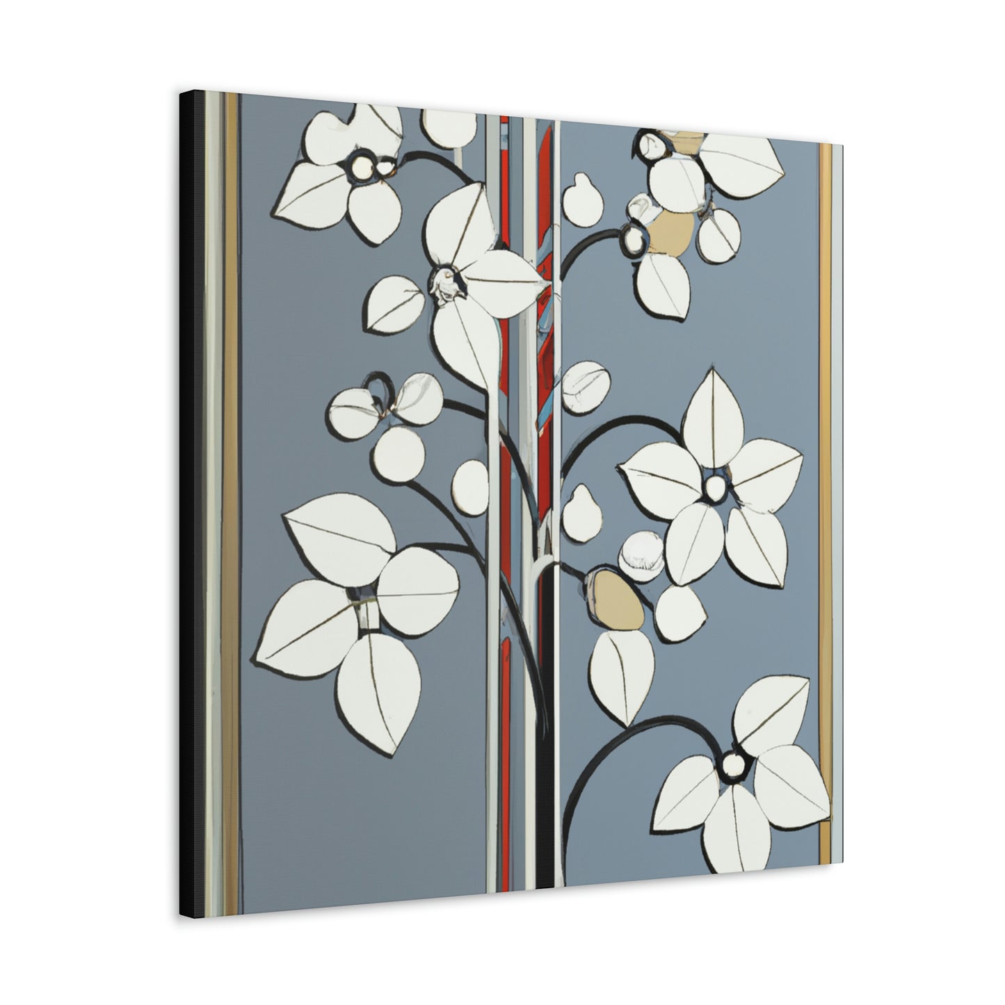 "Deco Dogwood Symphony" - Canvas