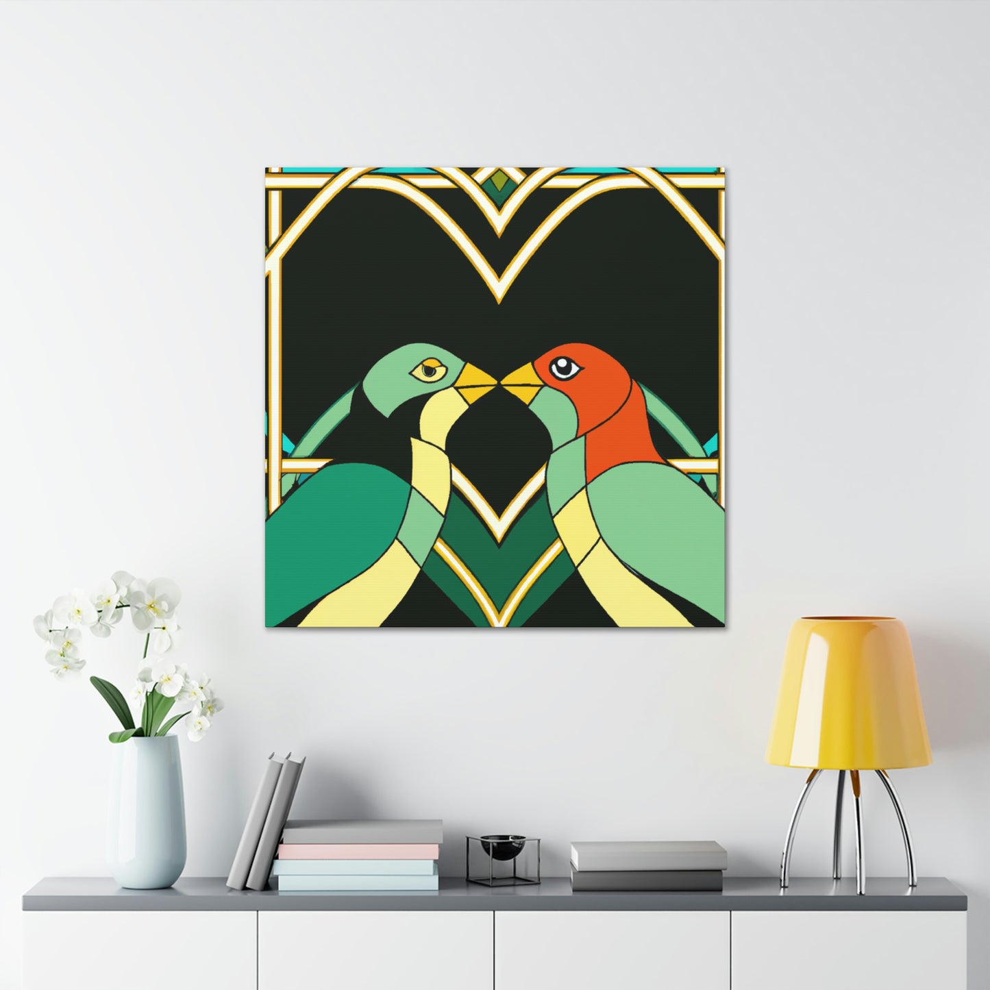 Lovers in Art Deco - Canvas