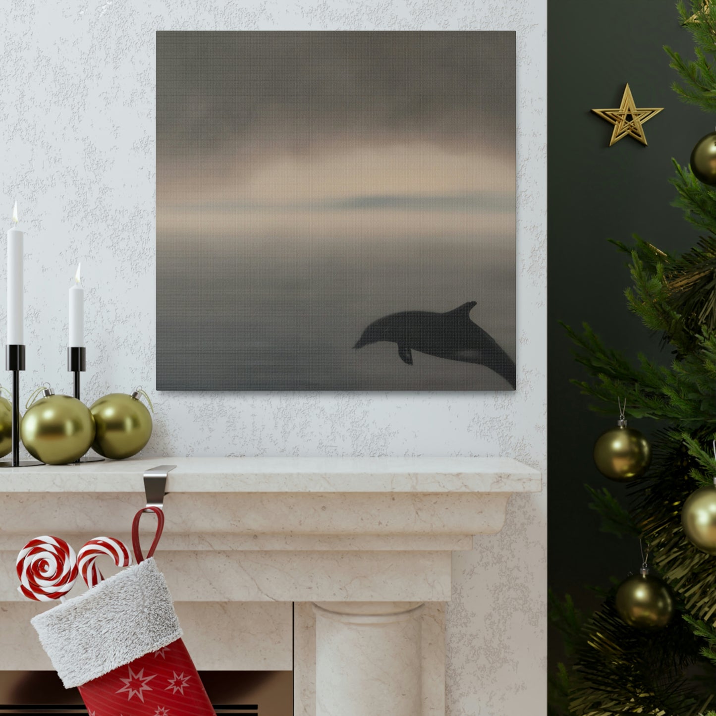 Dolphins in Neoclassicism - Canvas