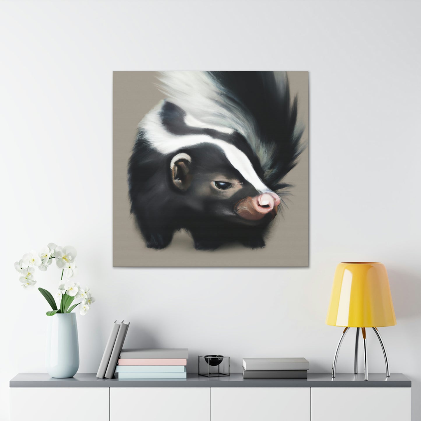 Skunks at Dusk. - Canvas