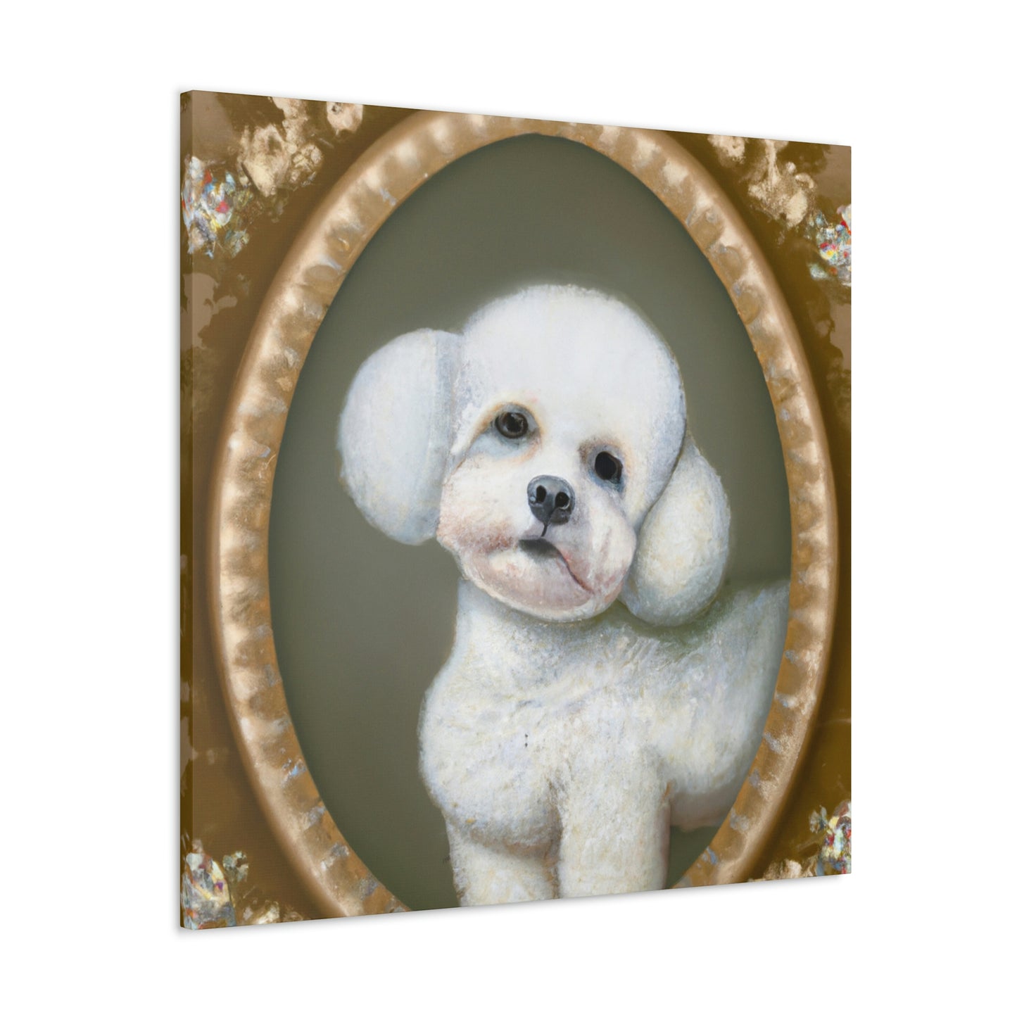 "Frolicking Bichon Frise" - Canvas