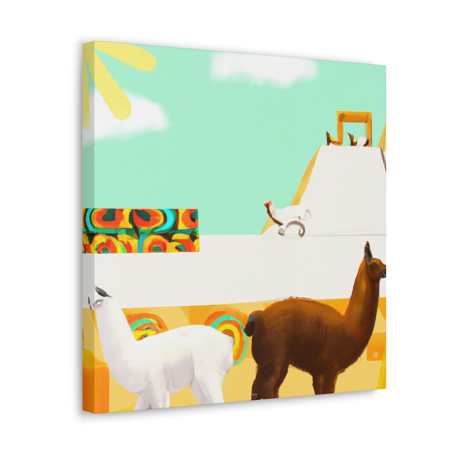 Llama in Art Deco - Canvas