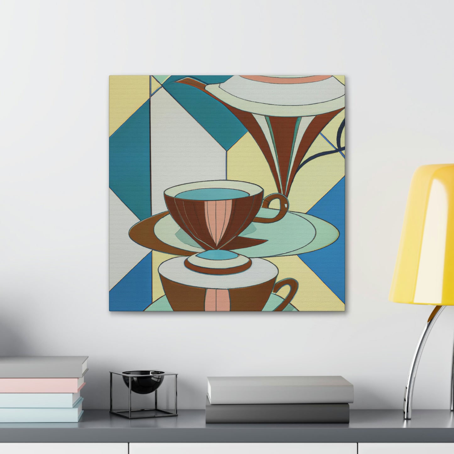 "Brewing Art Deco Tea" - Canvas