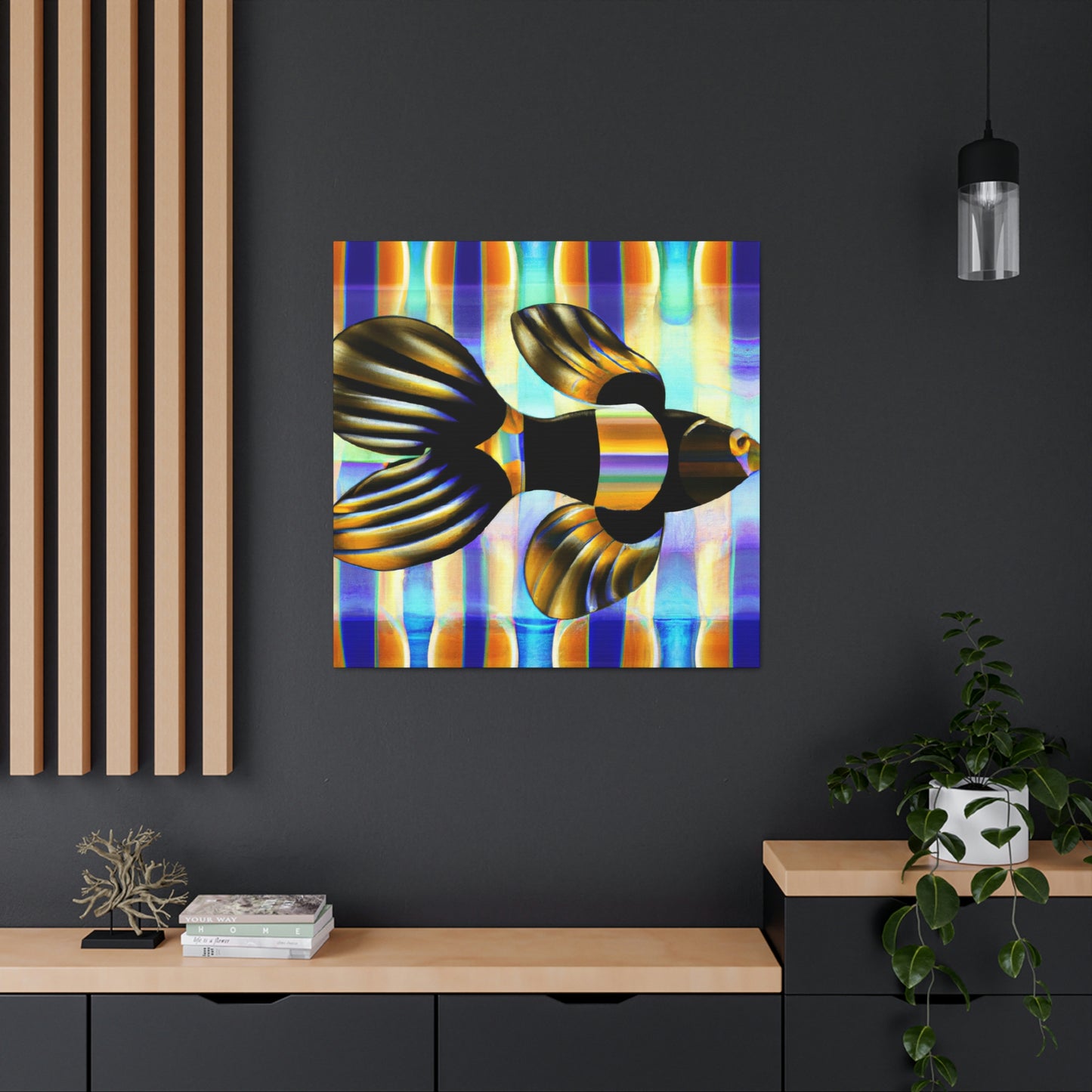 Glimmering Guppy Splendour - Canvas