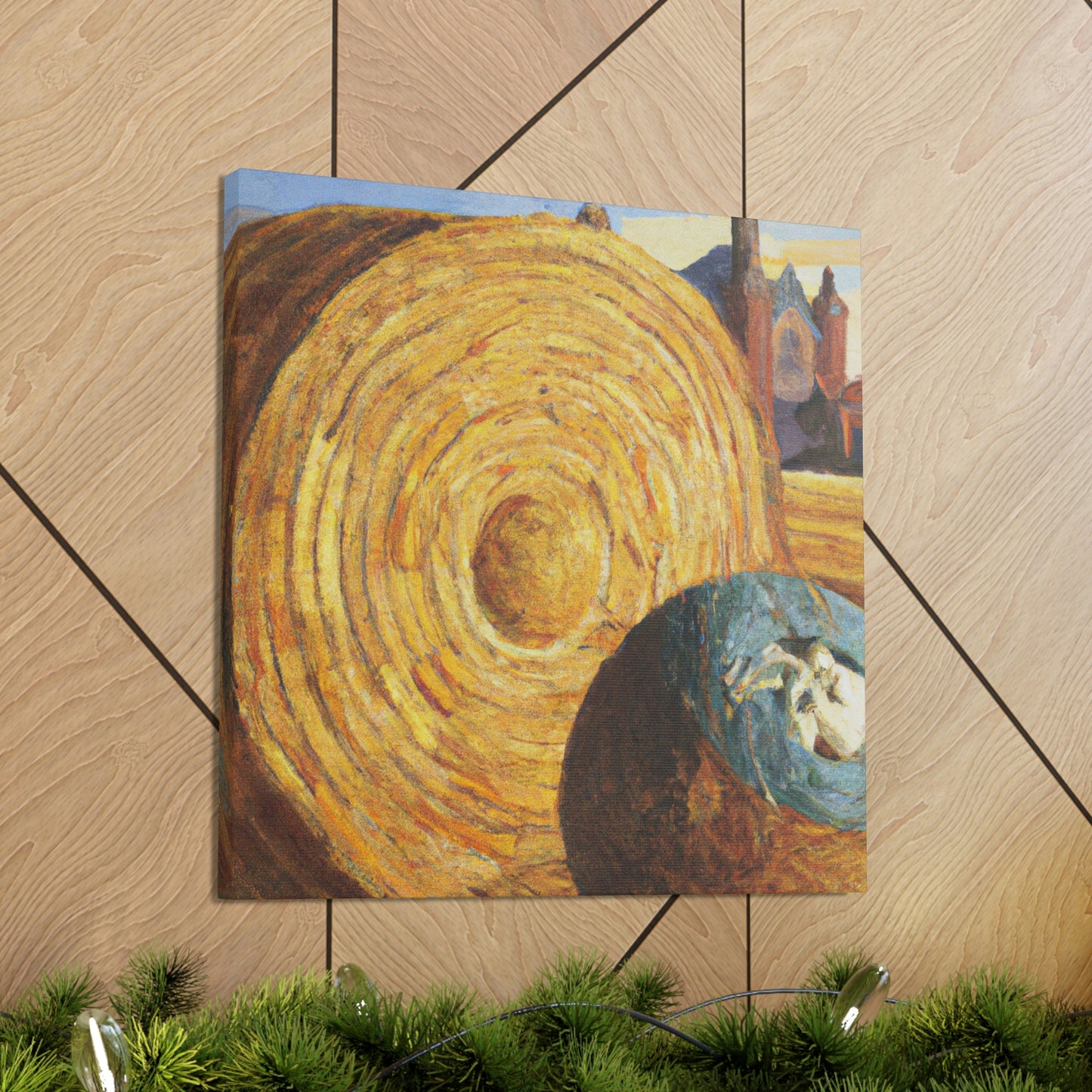 Hay Bales in Bloom - Canvas