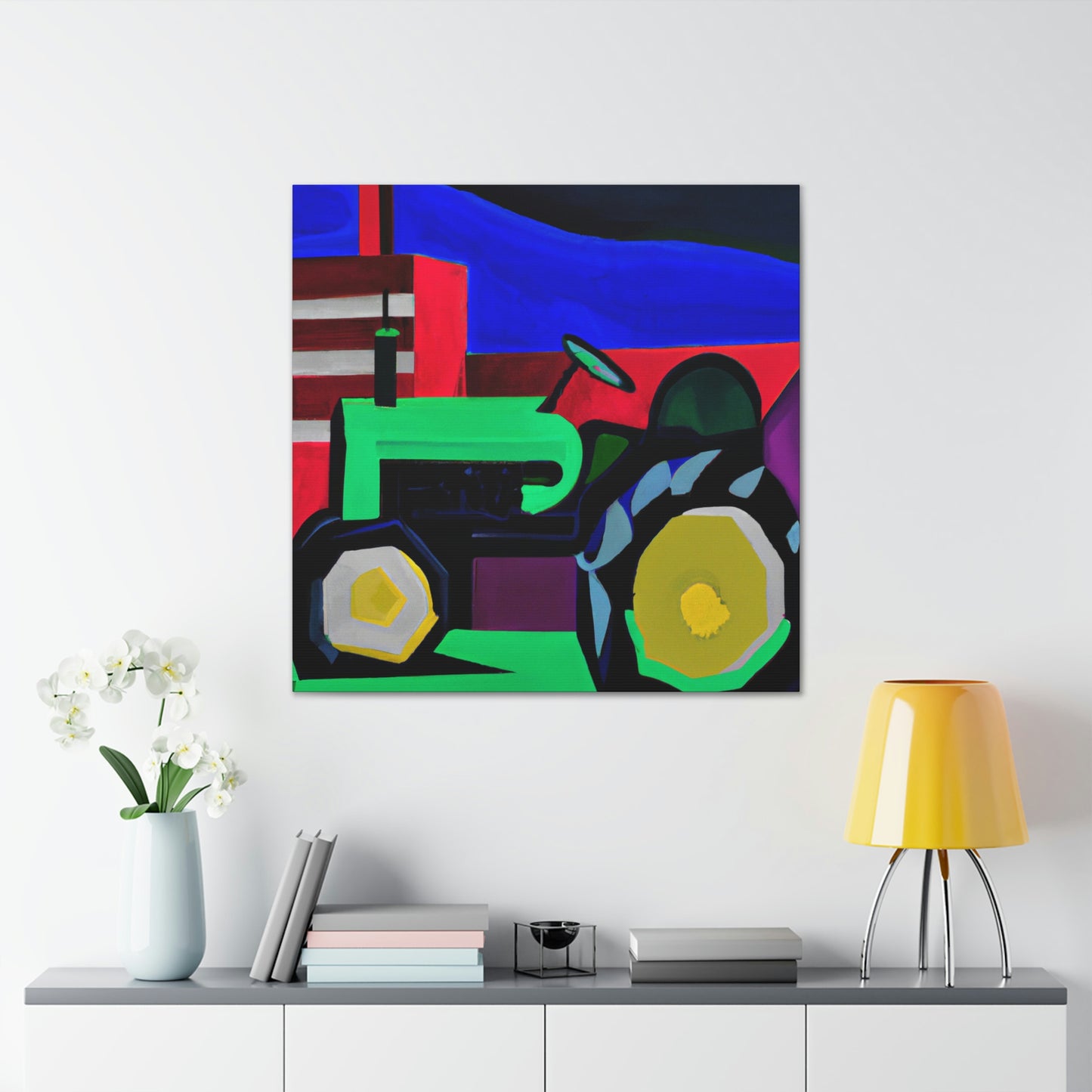 "Tractor Reimagined Deco" - Canvas