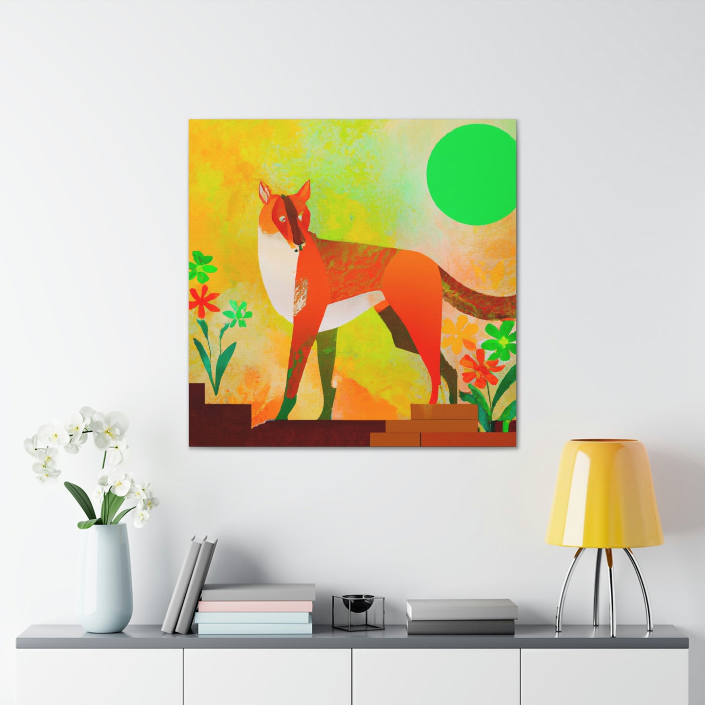 Dhole in Art Deco - Canvas