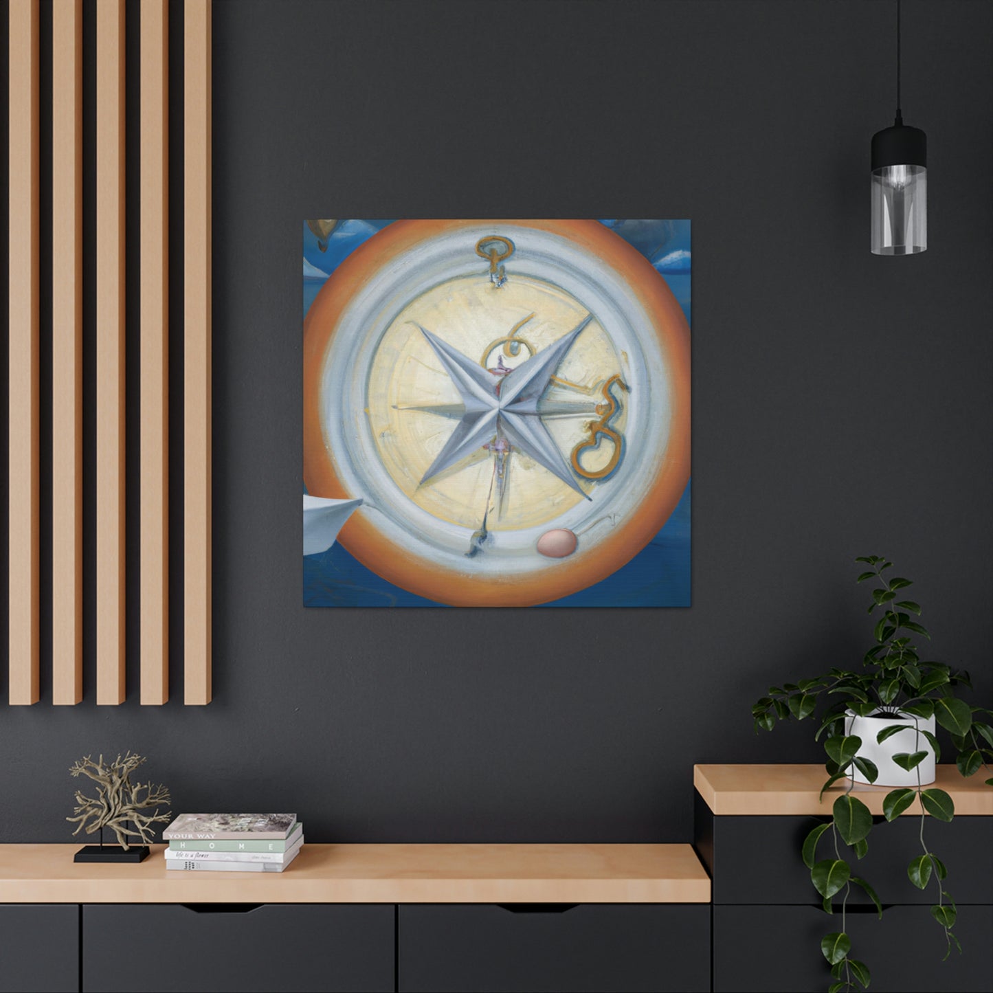 "Compass in Minimalism" - Canvas