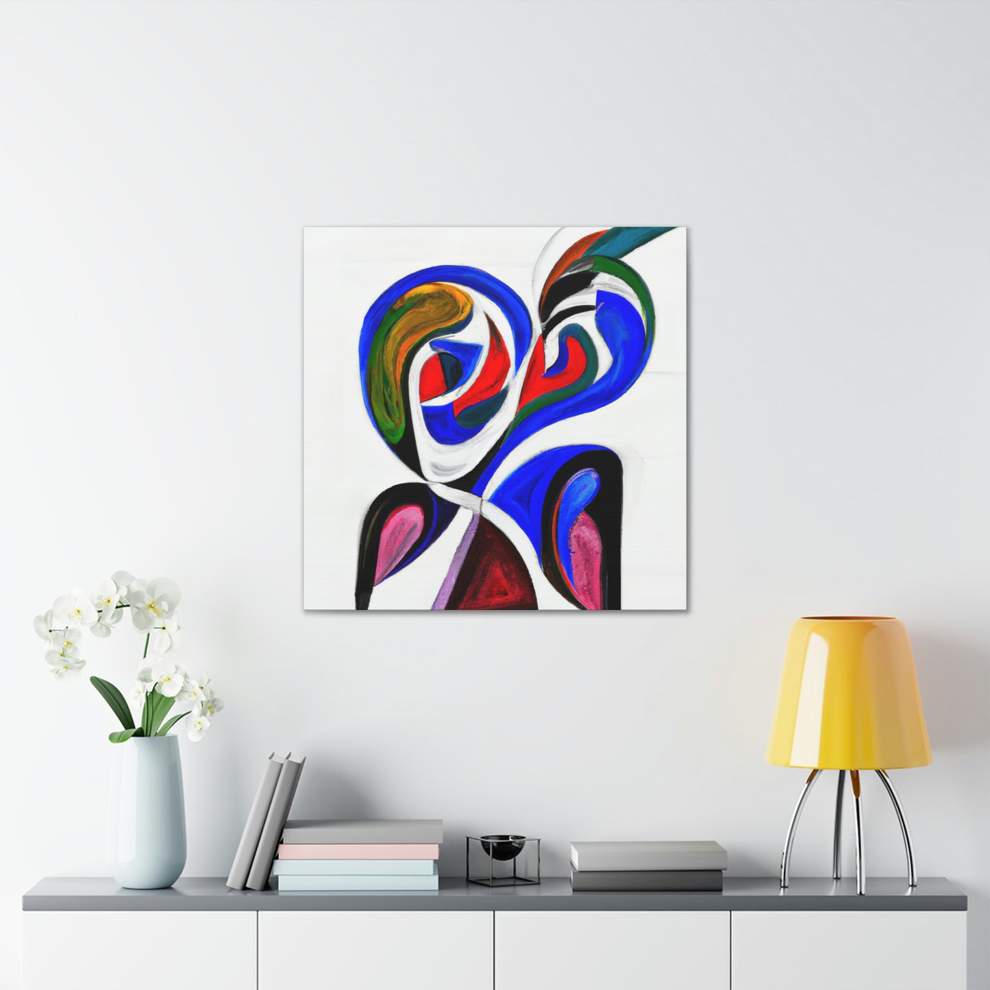 Lovebirds in Flux - Canvas