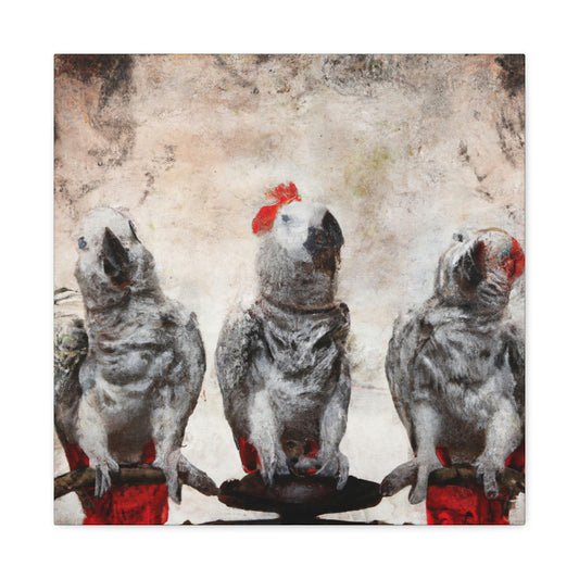 African Greys Magnifique - Canvas