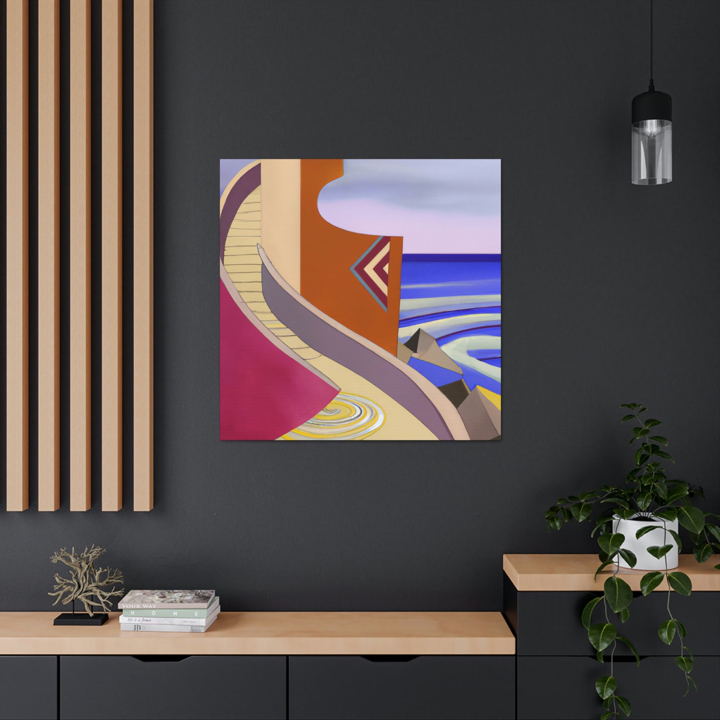 "Glistening Seawall Dream" - Canvas