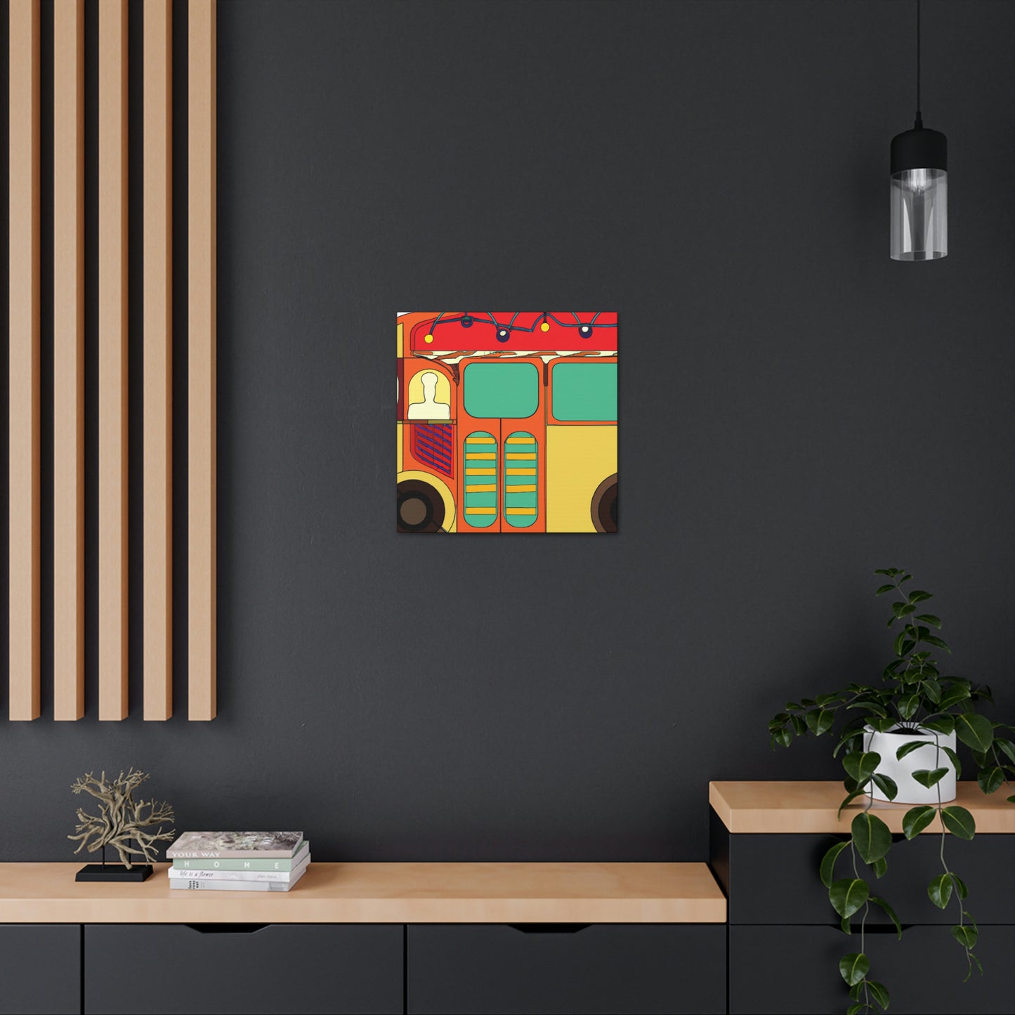 "Bus In Art Deco" - Canvas