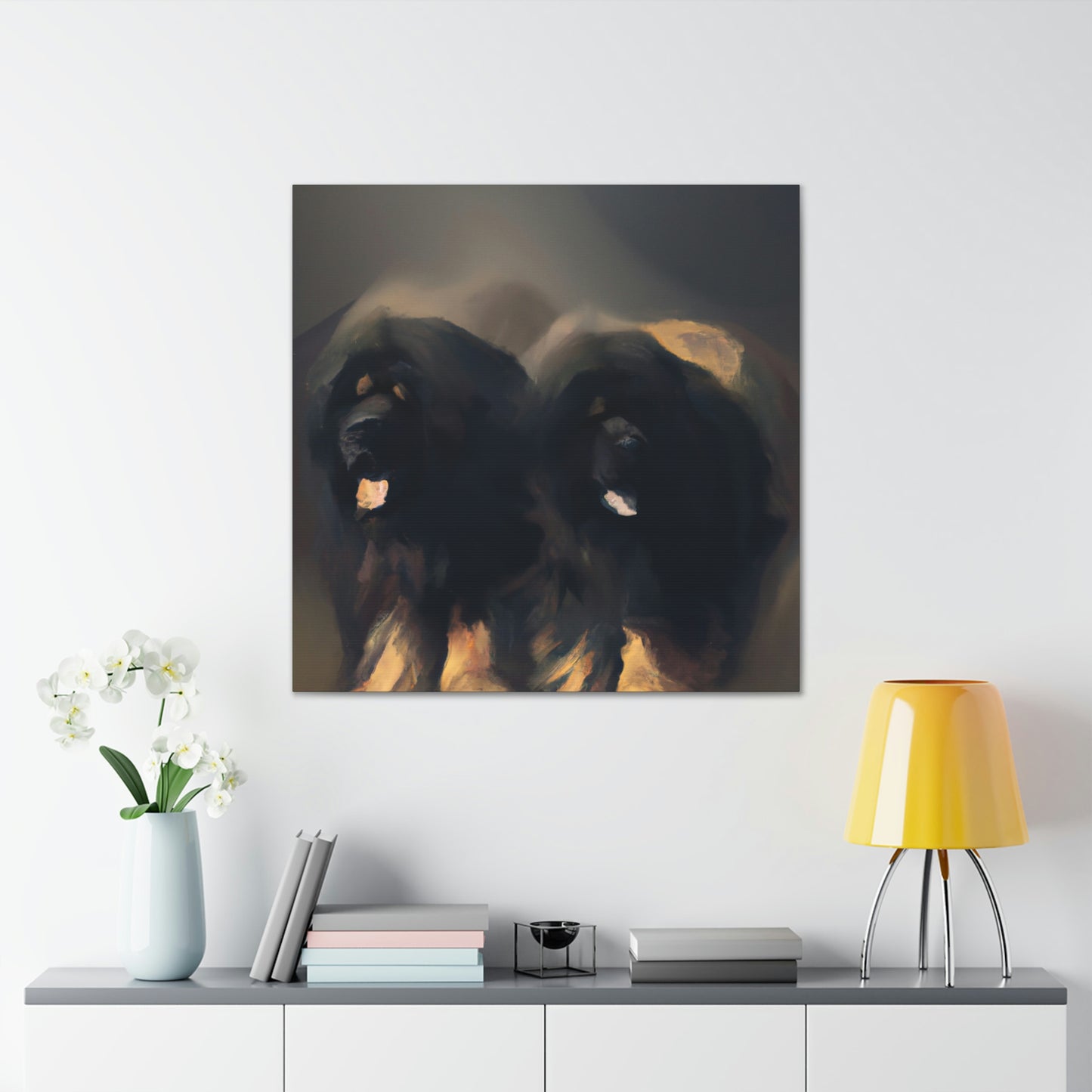 "Tibetan Mastiff Minimalism" - Canvas