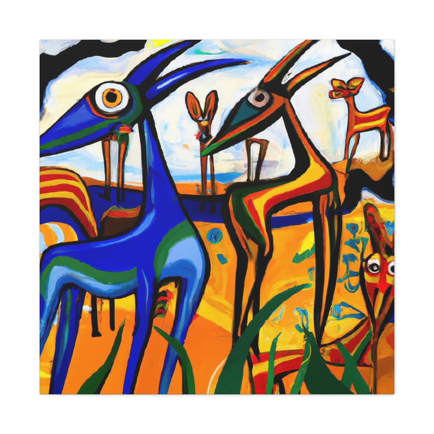 Gazelle in Golden Noon - Canvas