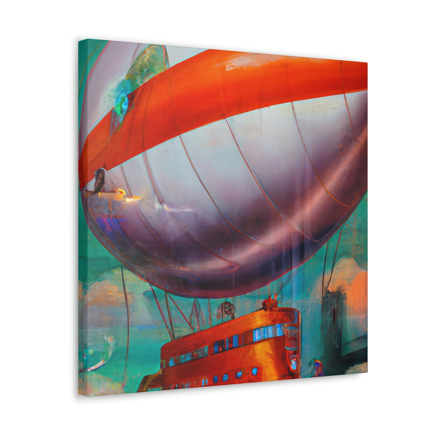 "Blooming Blimp Surrealism" - Canvas