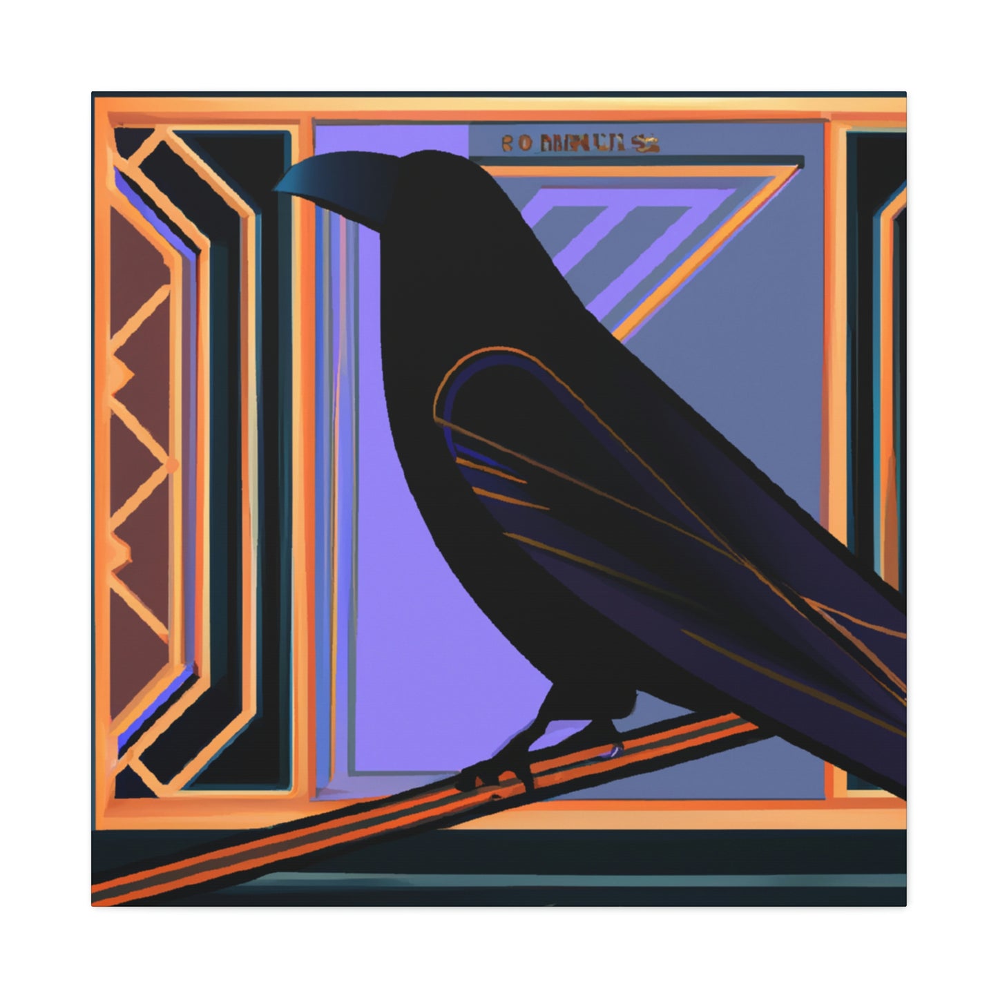 "Crow Over Art Deco." - Canvas