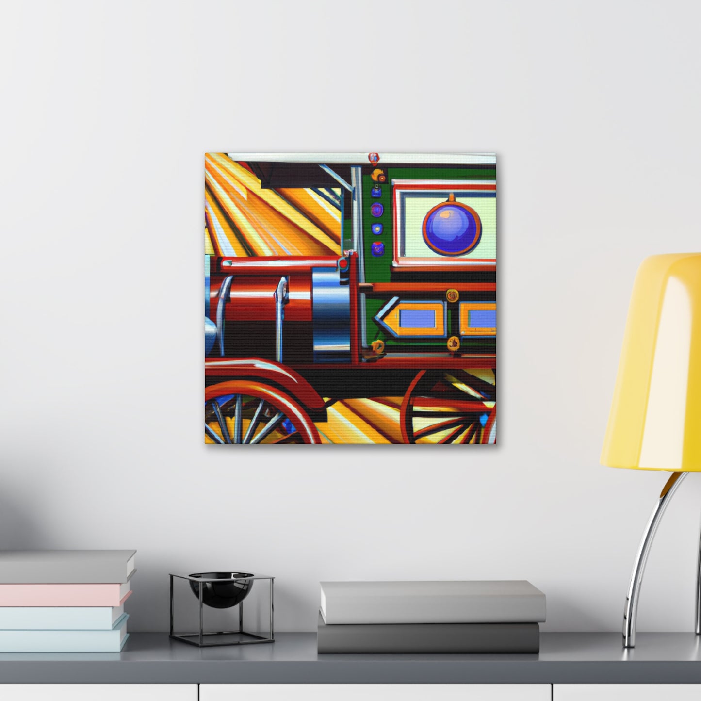 "Wheels of Grandeur Vibrant" - Canvas