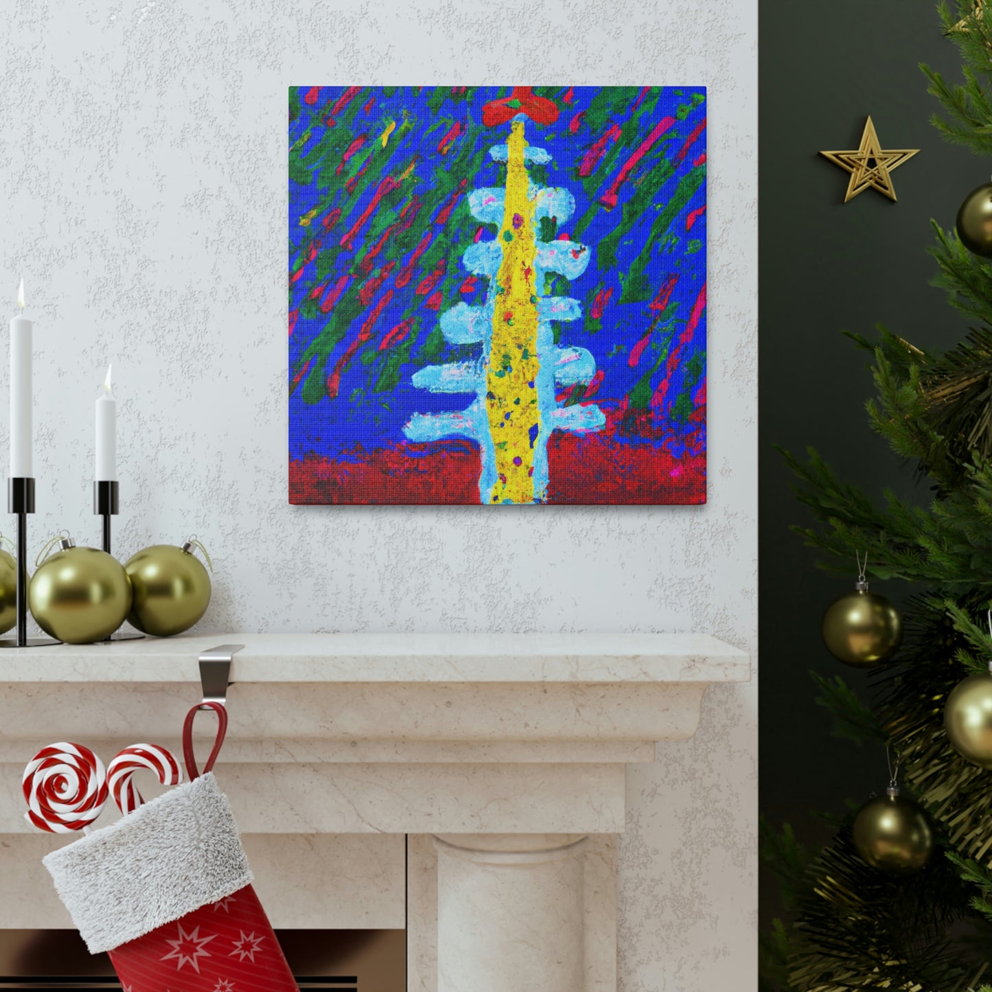 Christmas Tree Reflection - Canvas