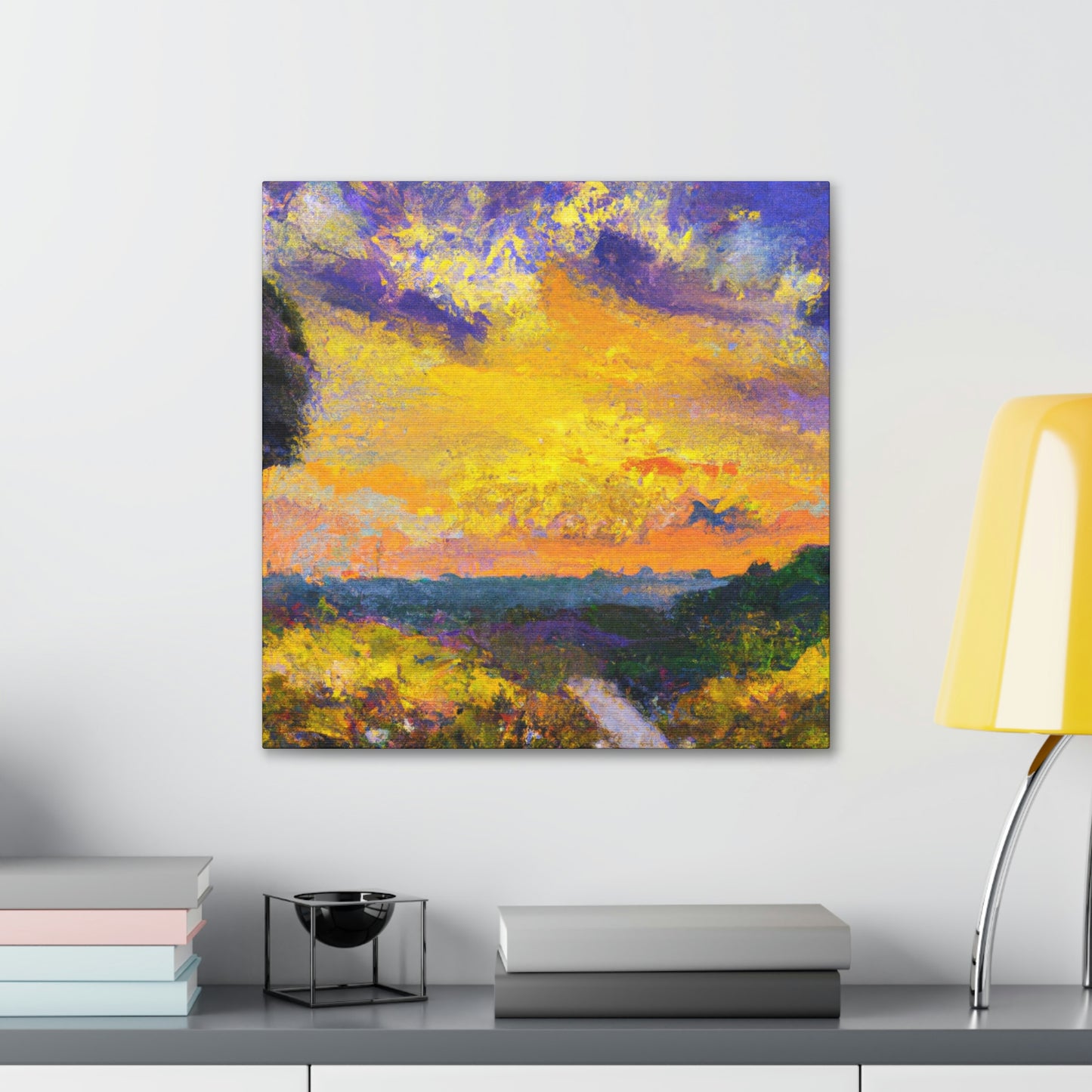 "Auroral Impasto Sunset" - Canvas