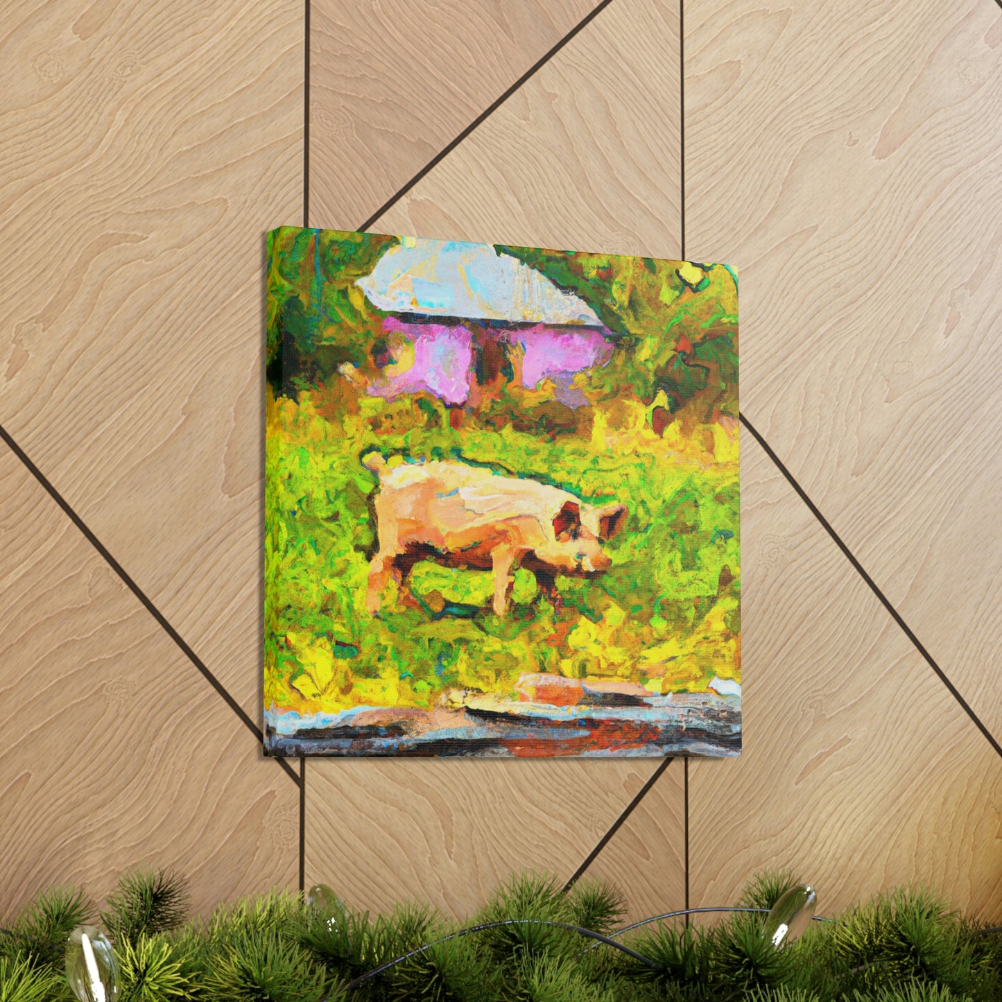 "Pig in Impressionism" - Canvas