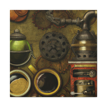 "Brewing delight, Steam-Coffee" - Canvas