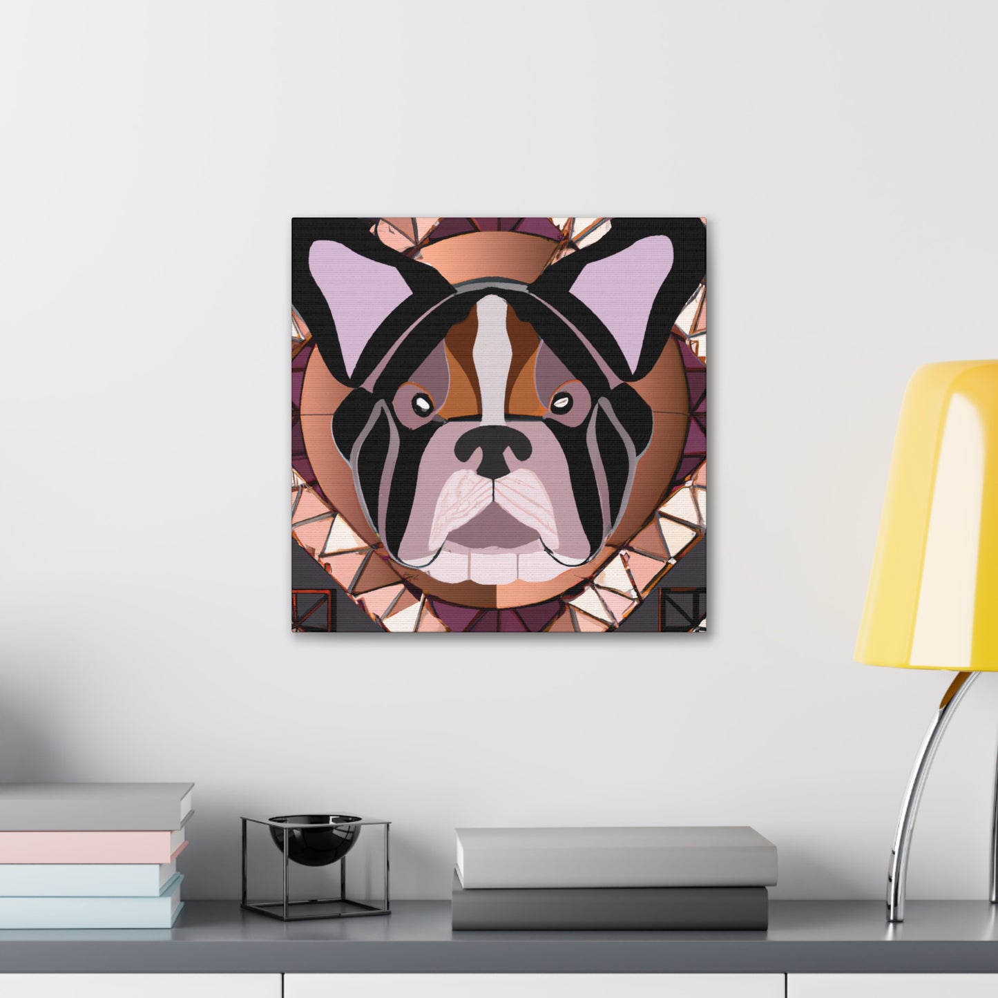 "Bulldog in Art Deco" - Canvas